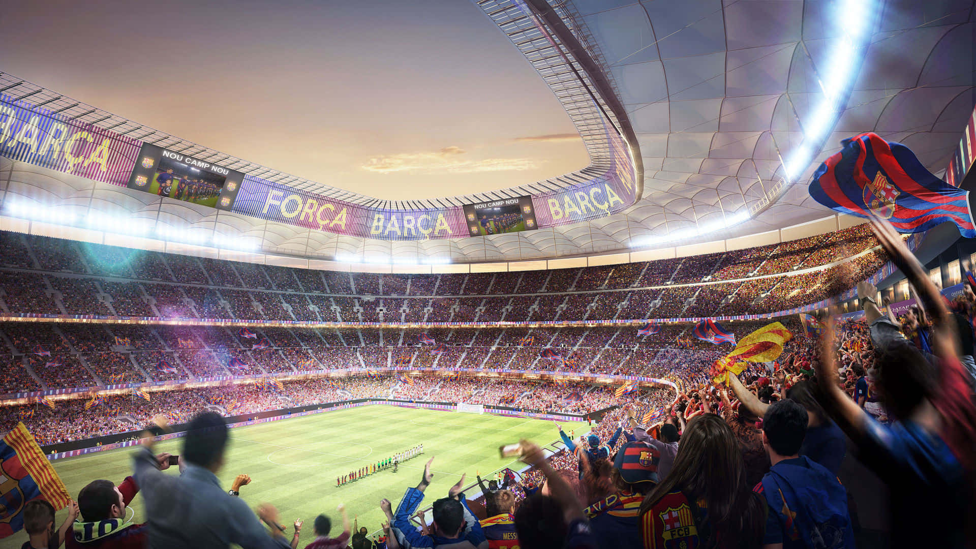 Camp_ Nou_ Stadium_ Cheering_ Crowd_ Barcelona Wallpaper