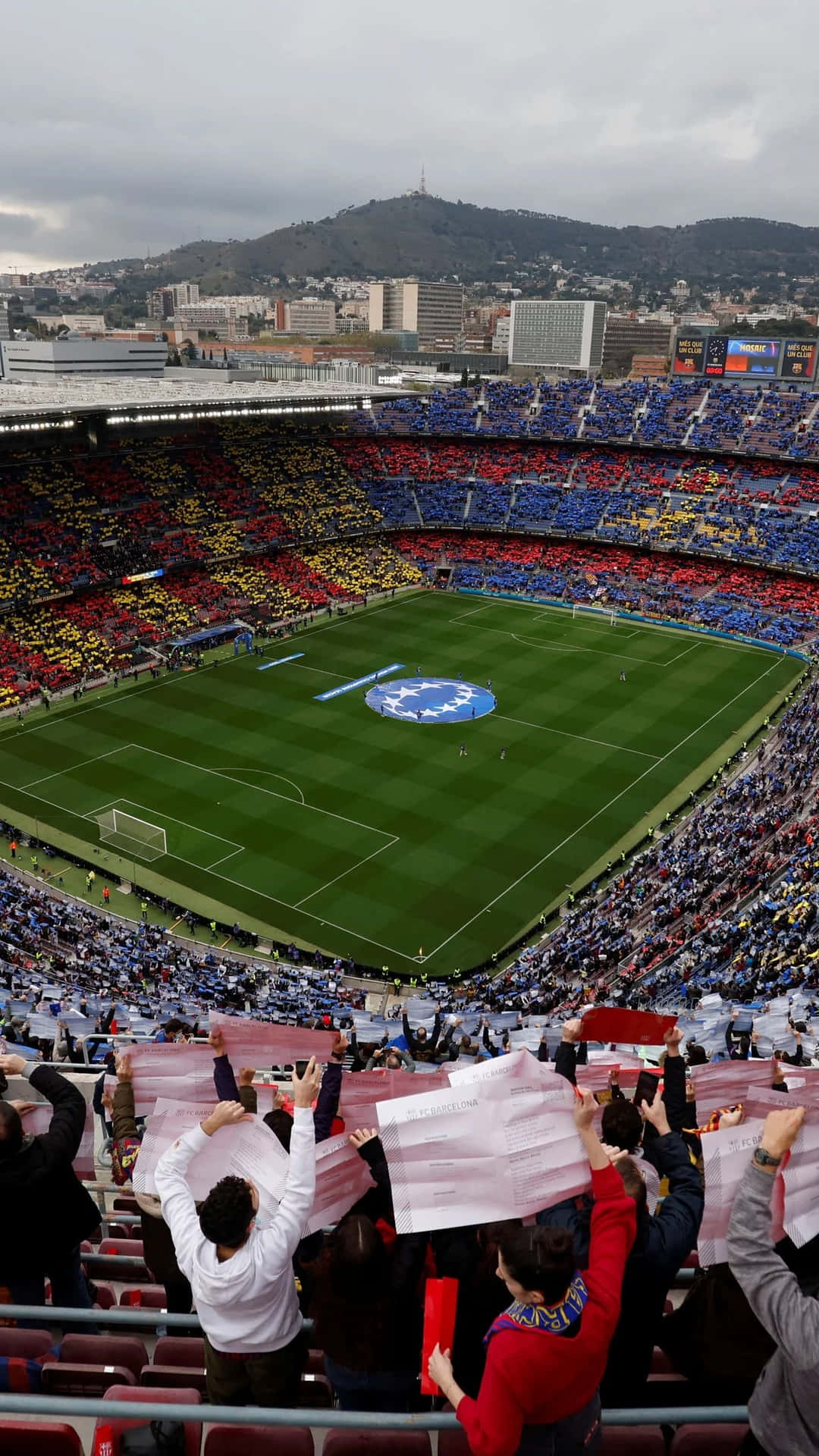 Camp Nou Stadium Crowd View Wallpaper
