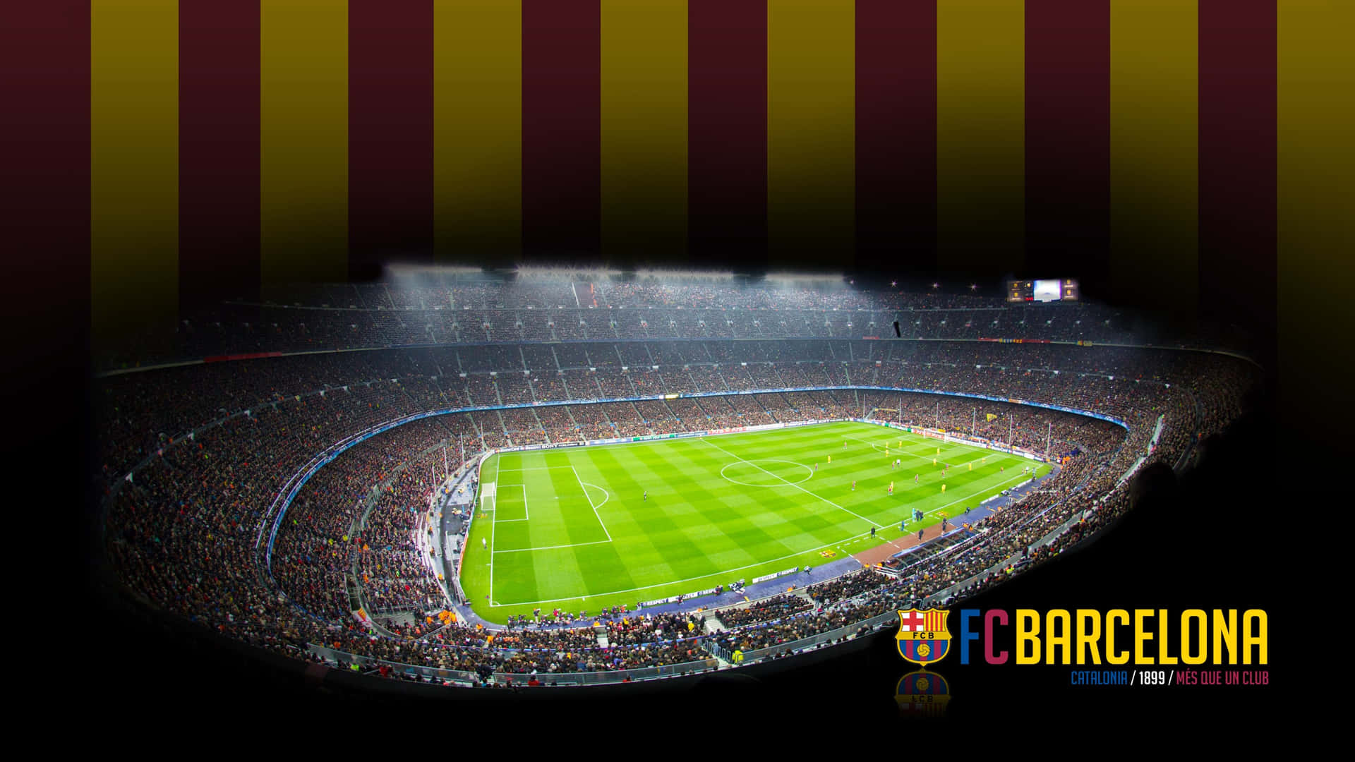 Camp Nou Stadium Night Match Barcelona Wallpaper