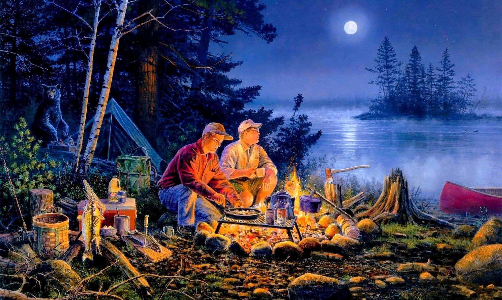 Cozy Campfire in the Wild