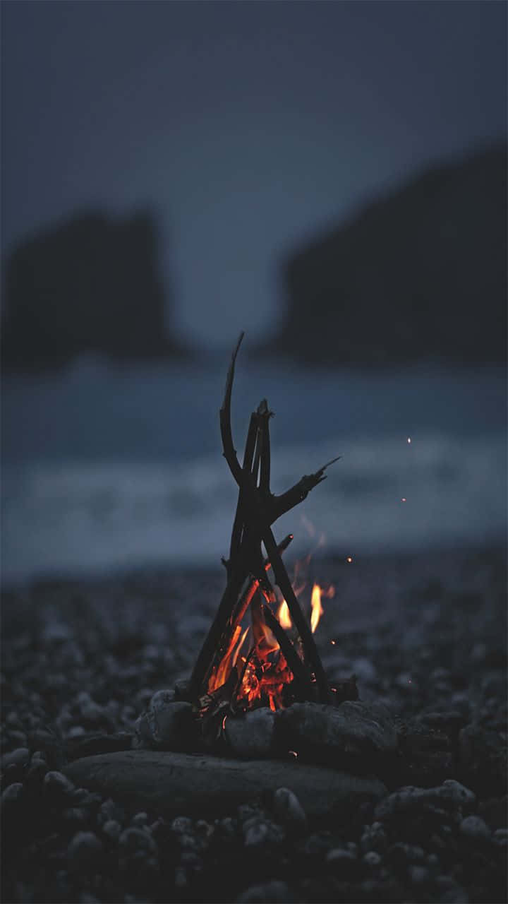 Warm and Cozy Campfire Under the Stars