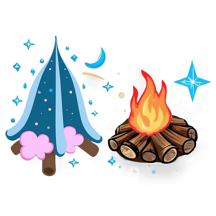 Campfire And Constellations Png 05242024 PNG