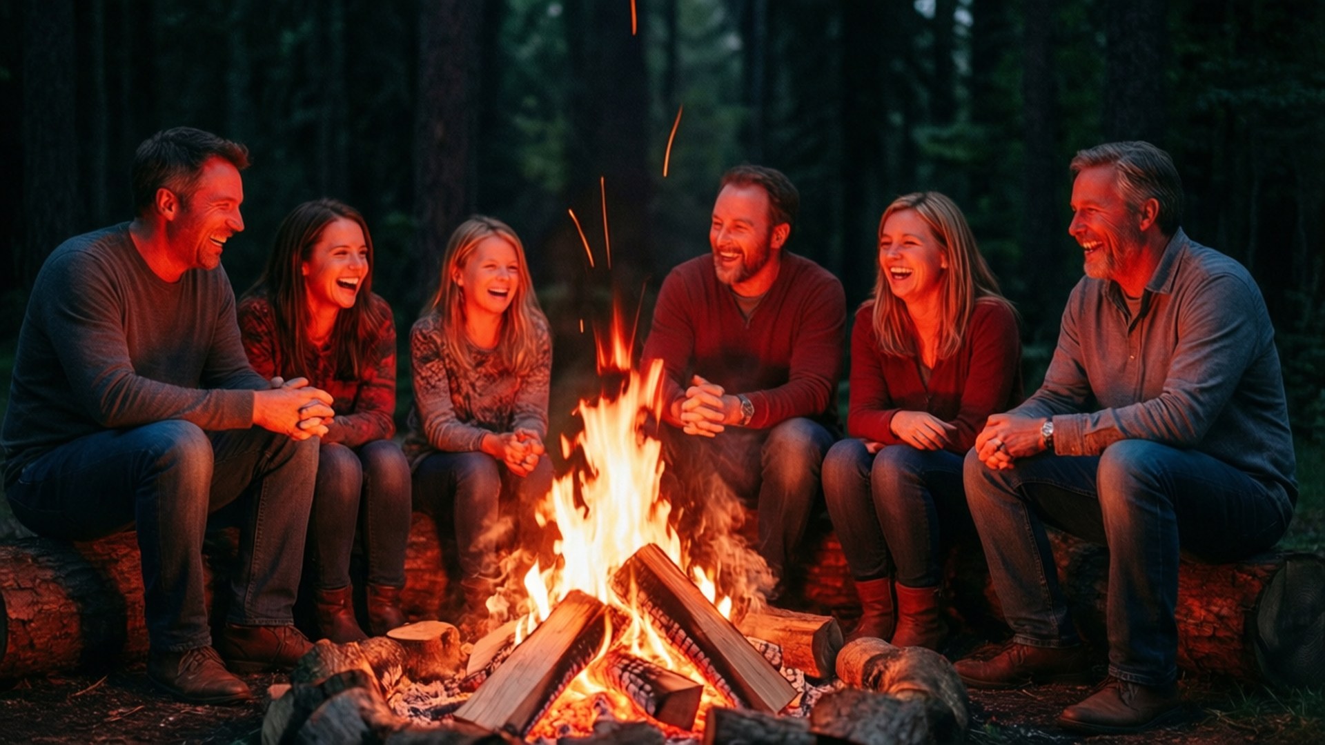 Campfire Laughter Wallpaper