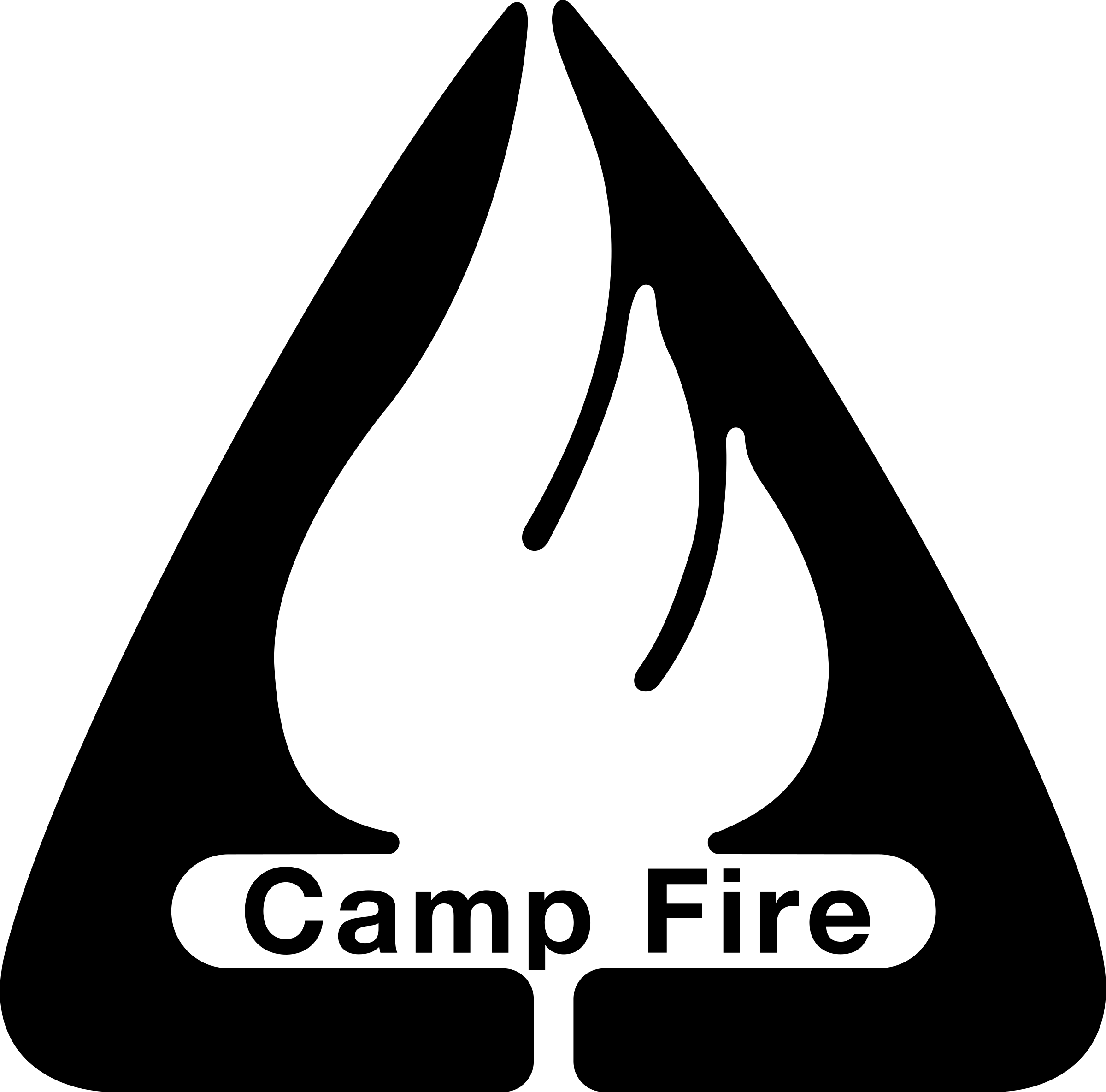 Campfire Vector Graphic PNG — Solid black background with no visible elements or textures.