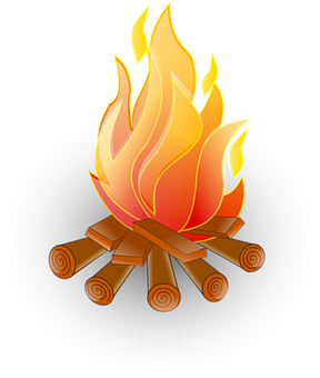 Campfire Vector Illustration PNG