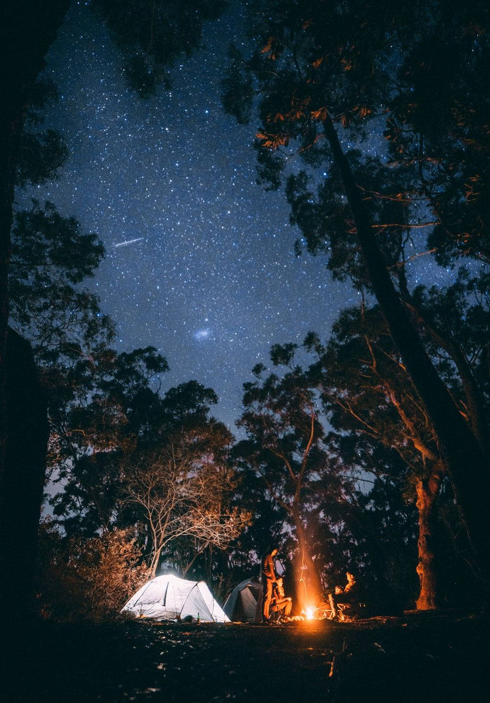 Camping At Night Wallpaper
