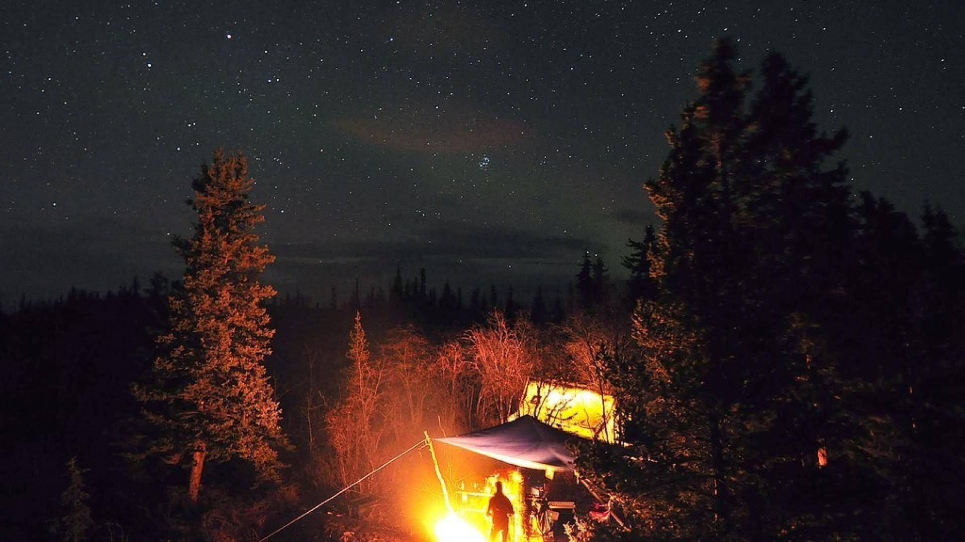 Camping Campfire Wallpaper
