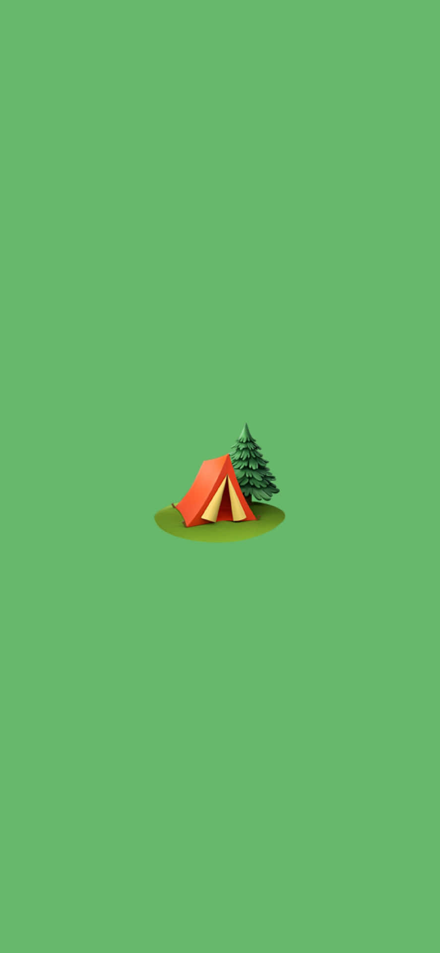 Camping Emojion Green Background Wallpaper