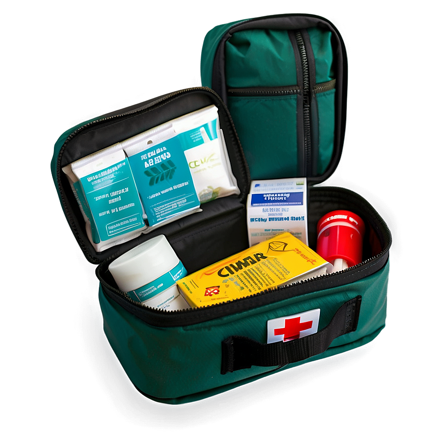 Download Camping First Aid Kit Essentials Png Bxb87 | Wallpapers.com