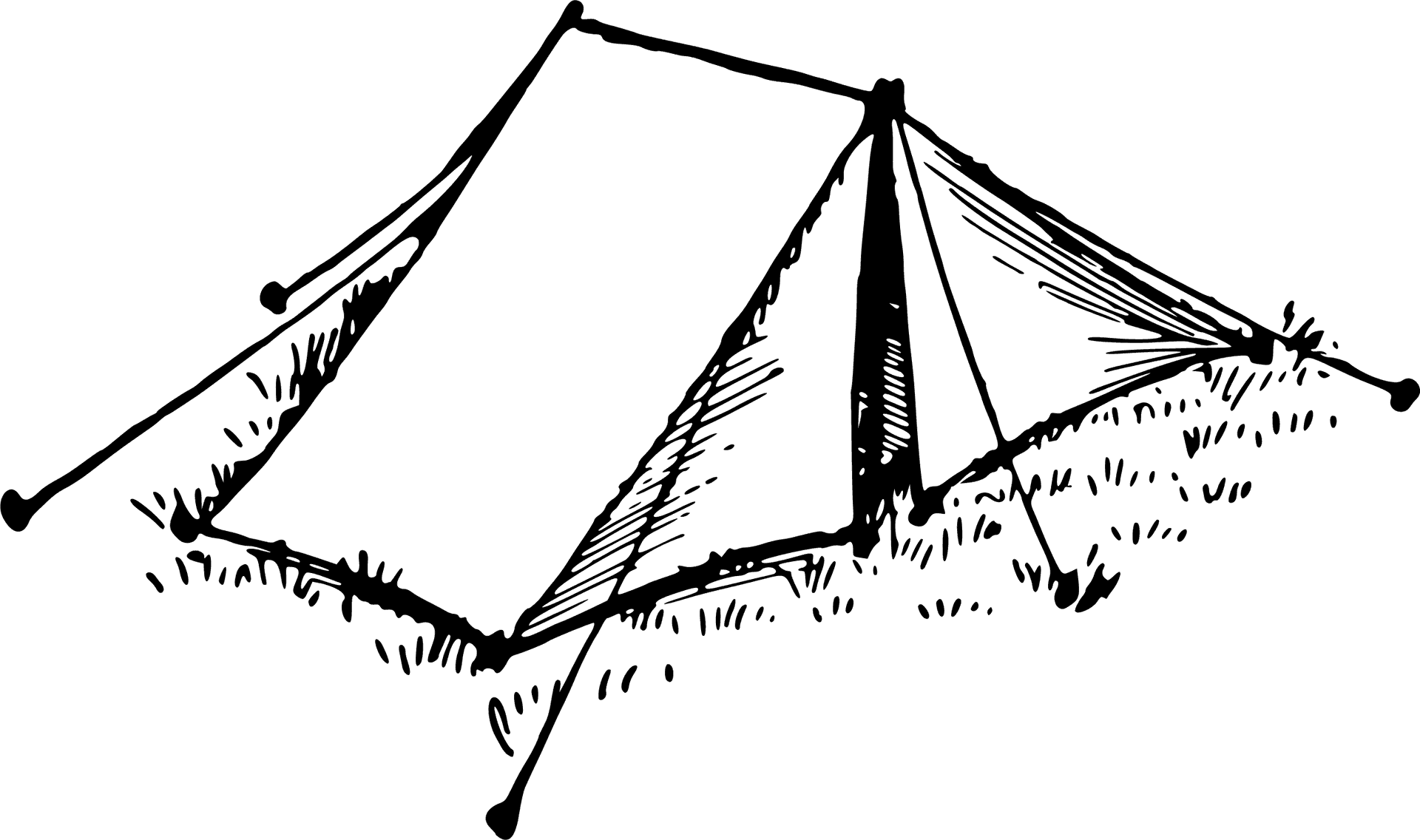 Camping Tent Sketch PNG