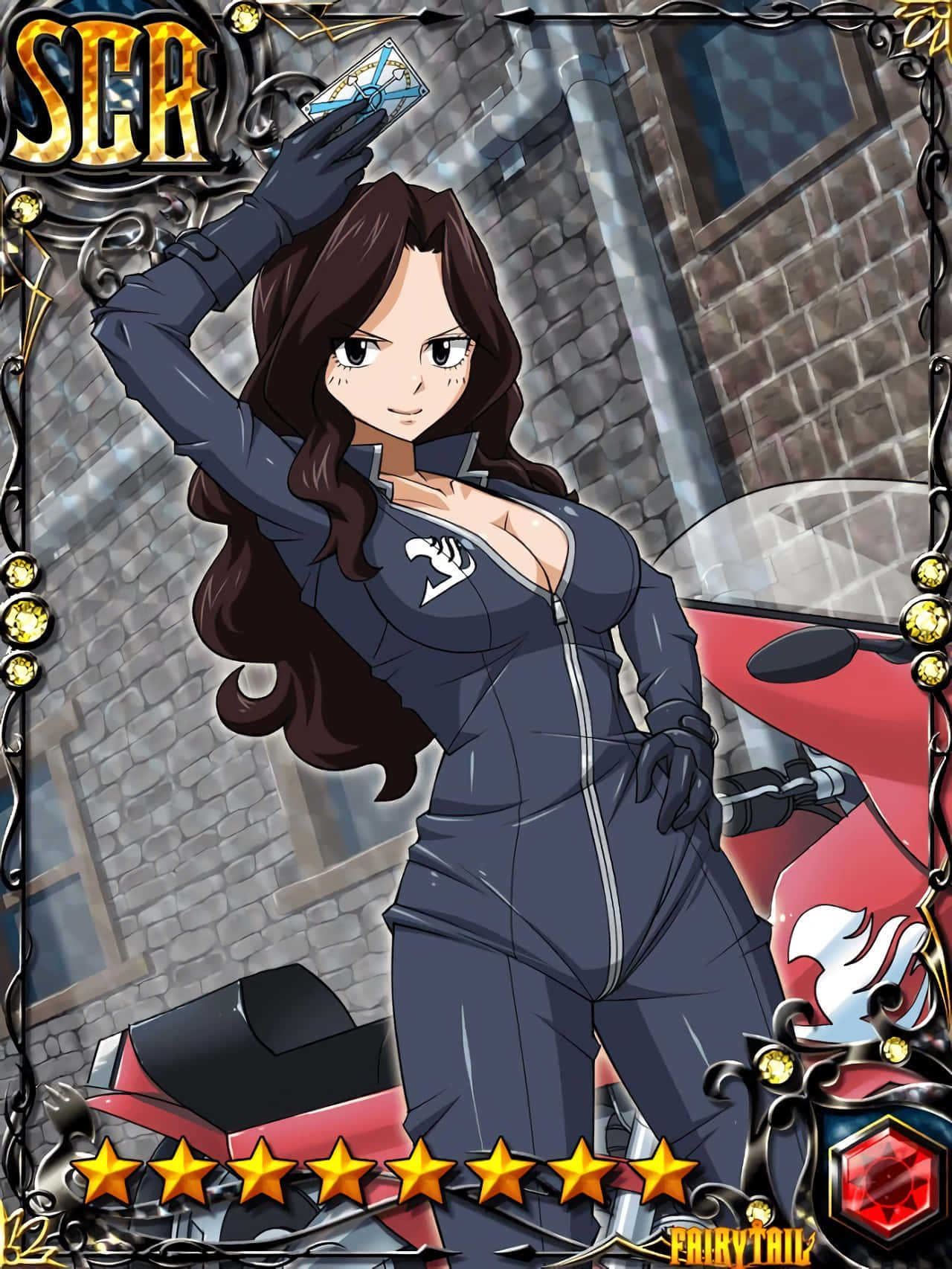 Cana Alberona with magical cards in action Wallpaper