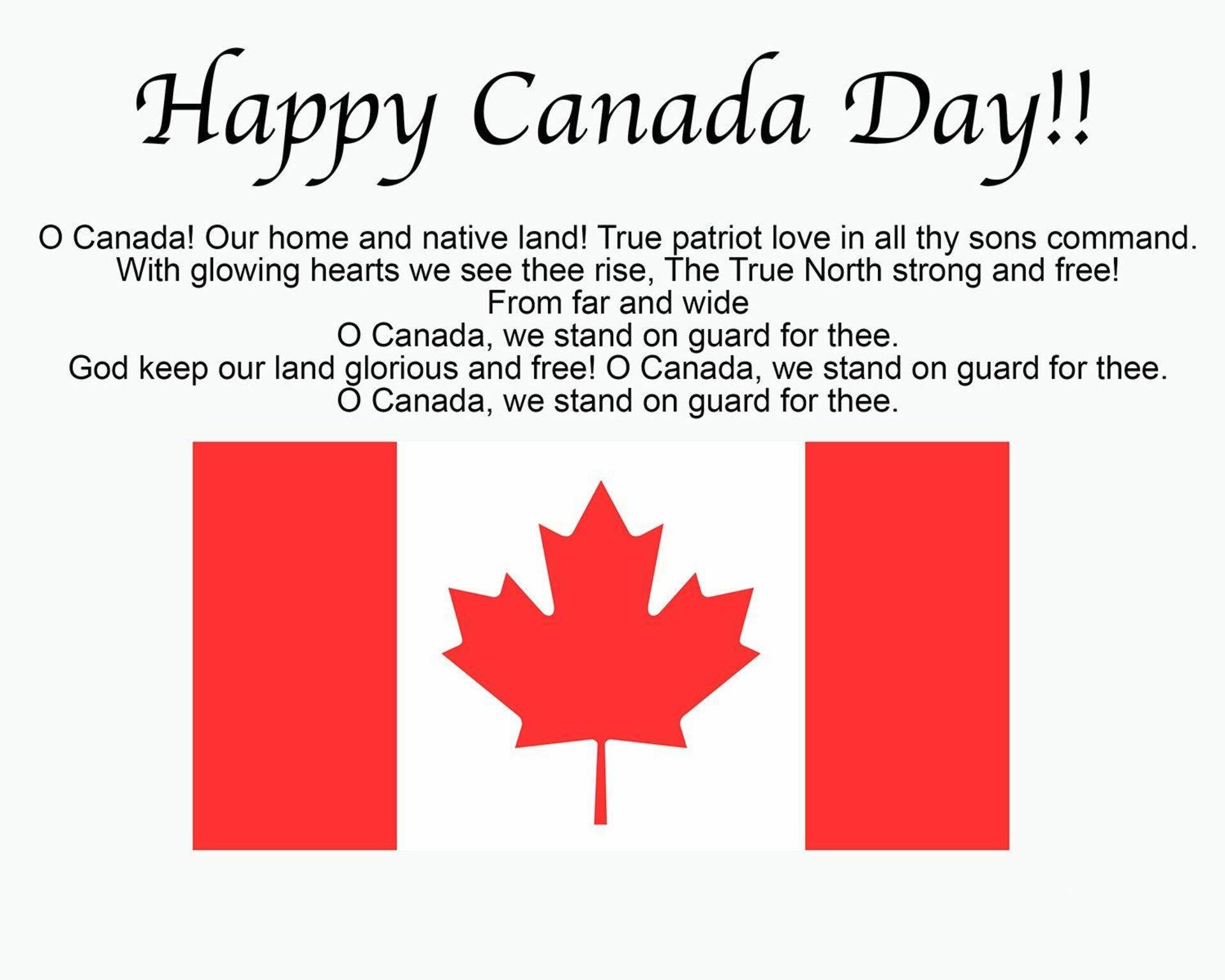Himnonacional Del Día De Canadá Fondo de pantalla