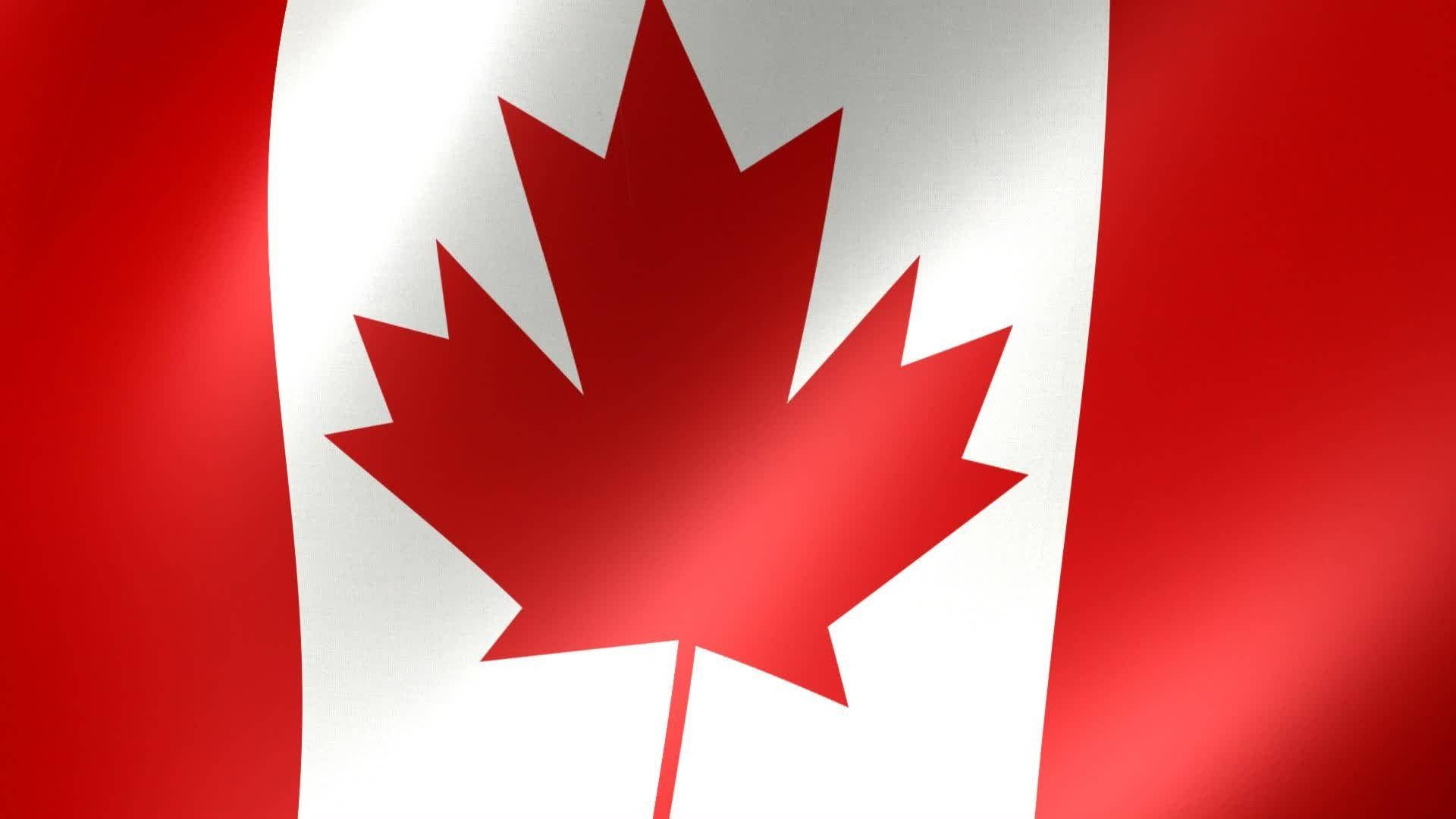 Díade Canadá Bandera Roja Y Blanca Fondo de pantalla