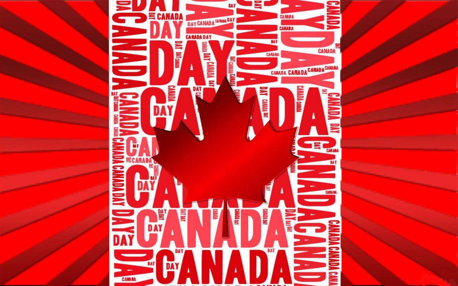 Canadadag Röd Flagga. Wallpaper