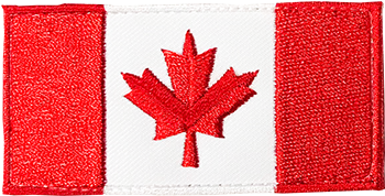Canada Flag Embroidered Patch PNG