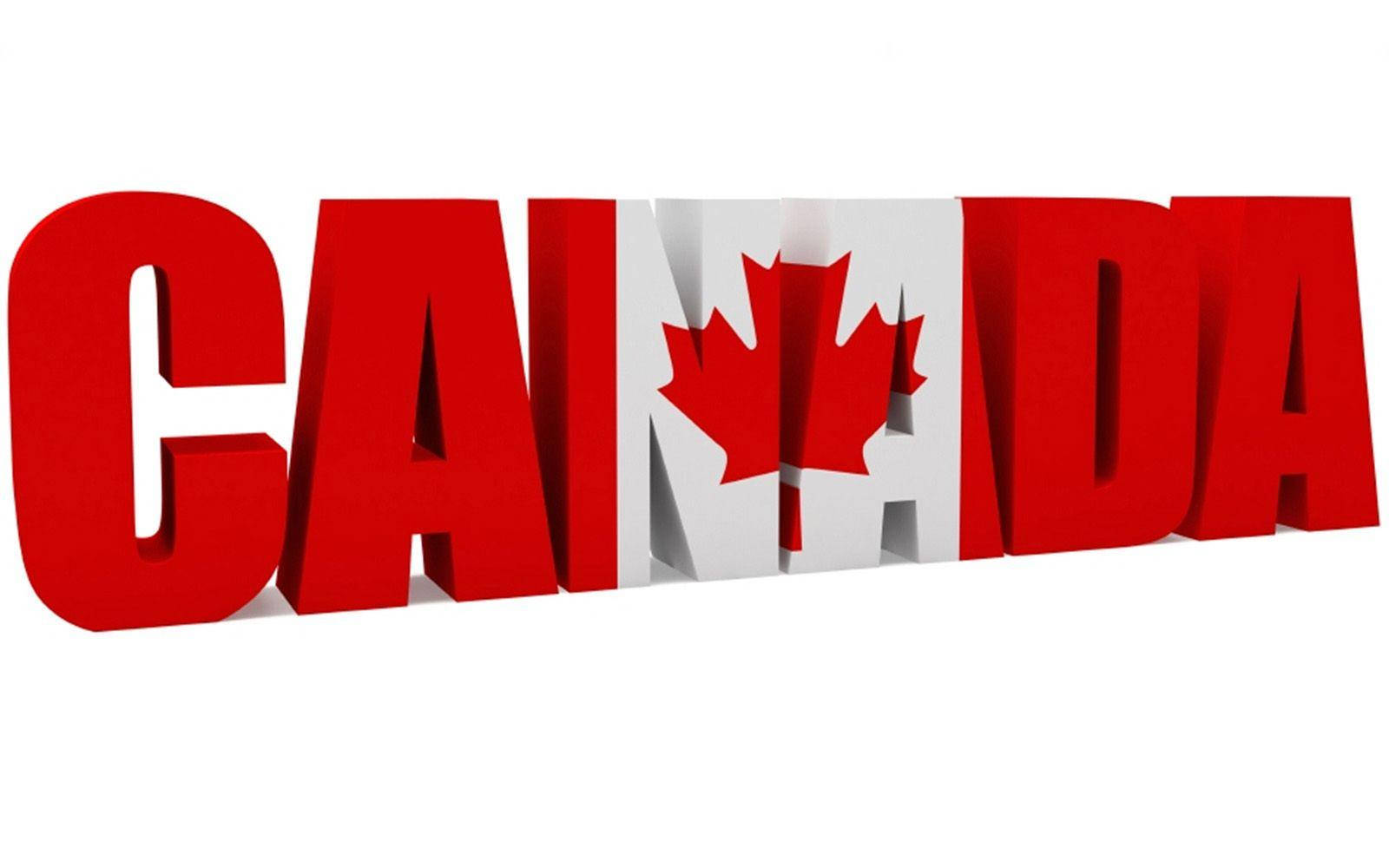 Canada Flag In Letters Wallpaper