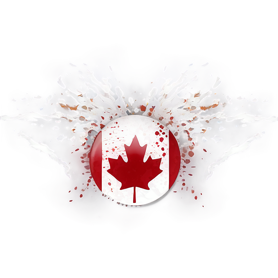 Canada Flag In Splatter Art Png 13 PNG