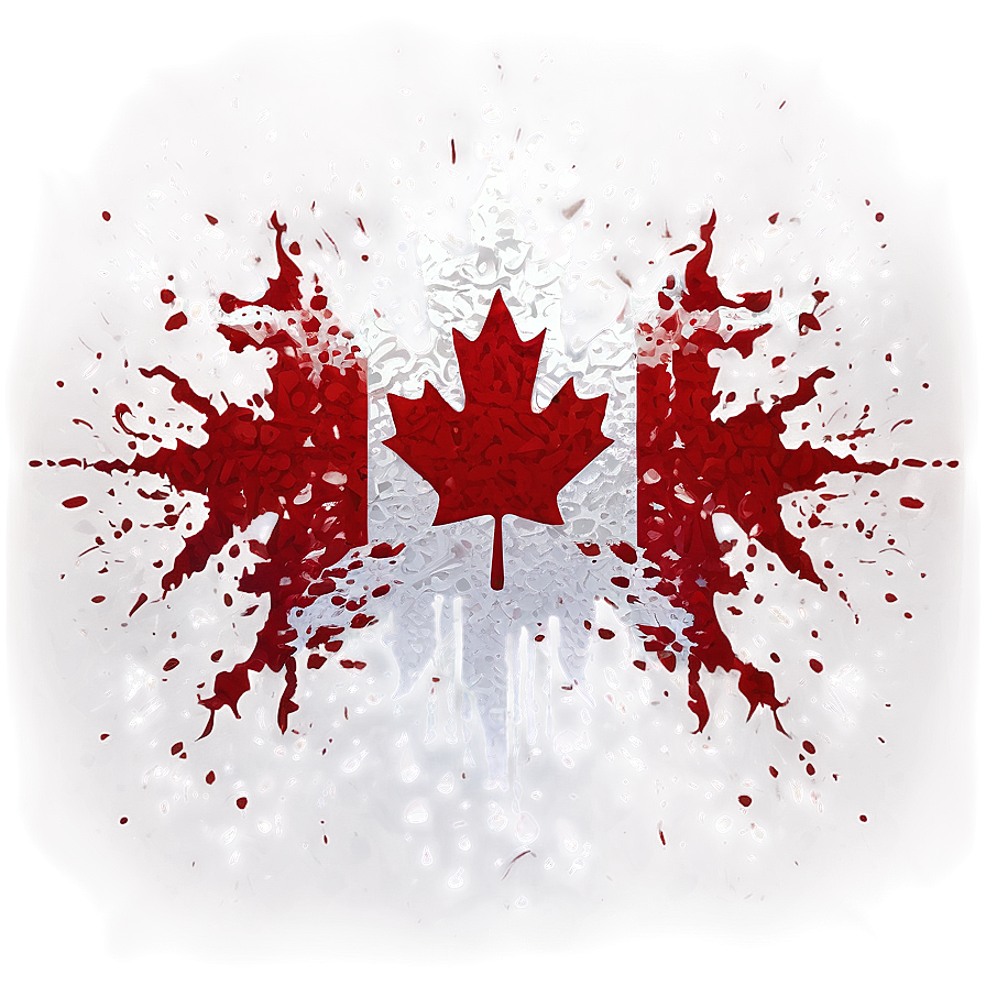 Canada Flag In Splatter Art Png 60 PNG