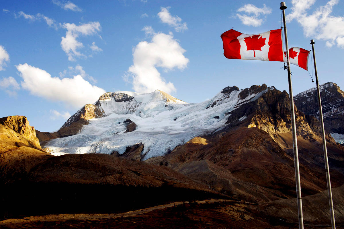 Canada Flag Mountain Wallpaper