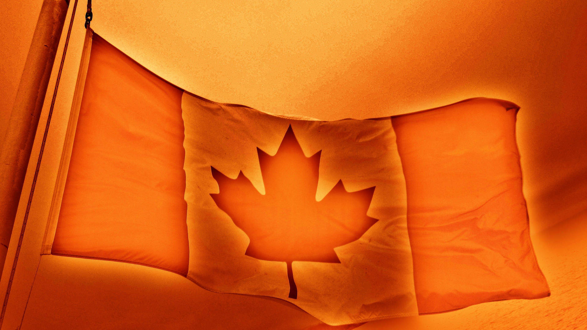 Canada Flag Orange Aesthetic Wallpaper