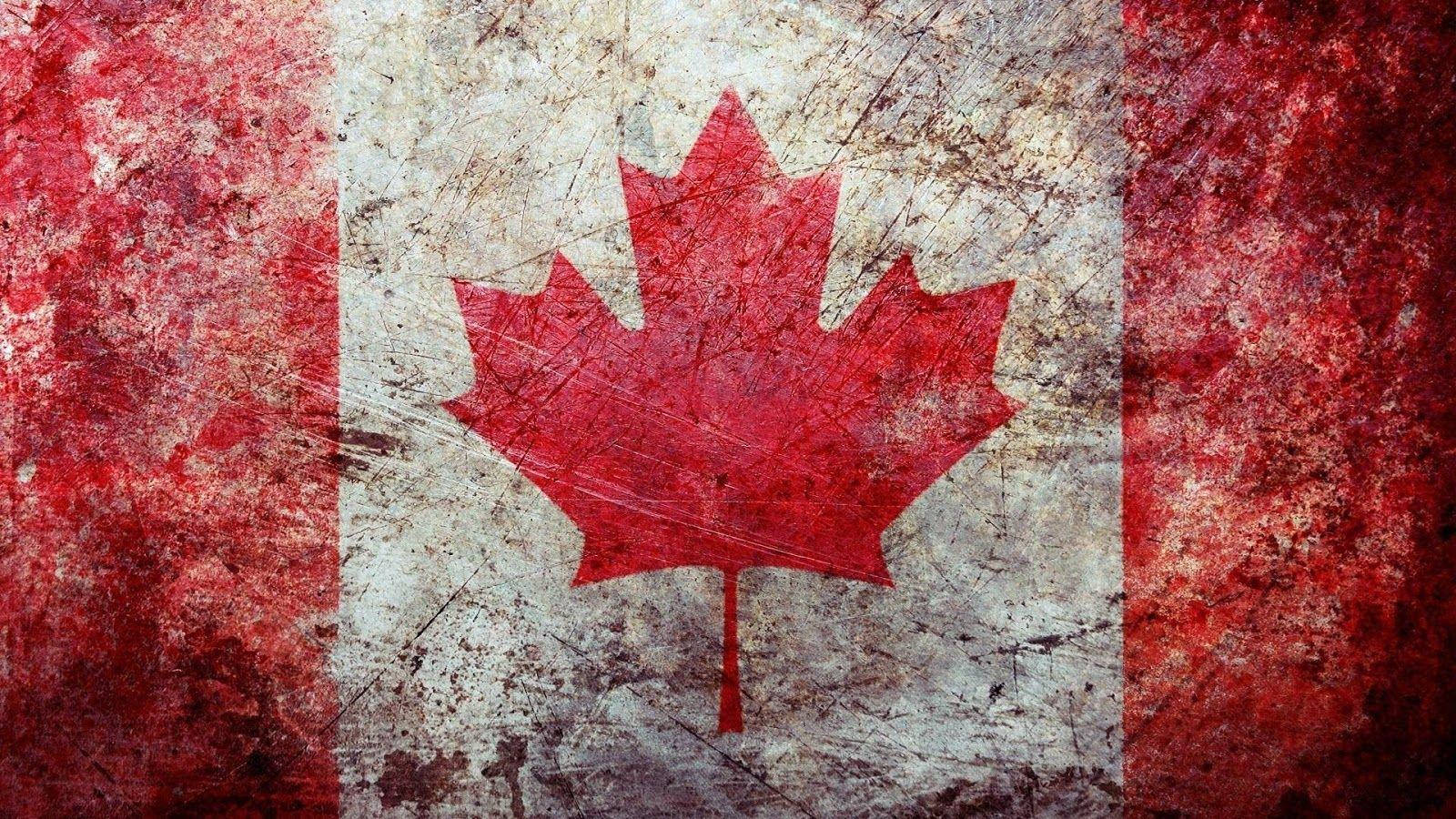 Canadisk Flag Postertapet: En smuk og detaljeret Canadisk flag postertapet. Wallpaper