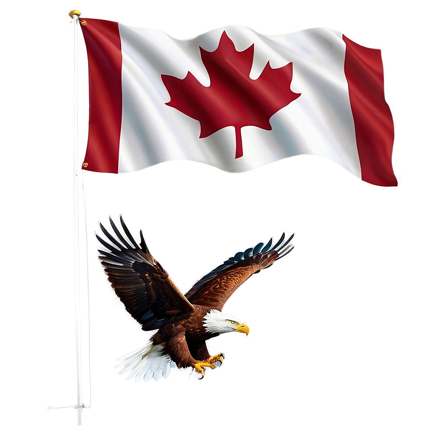 Canada Flag With Eagle Png Drv PNG