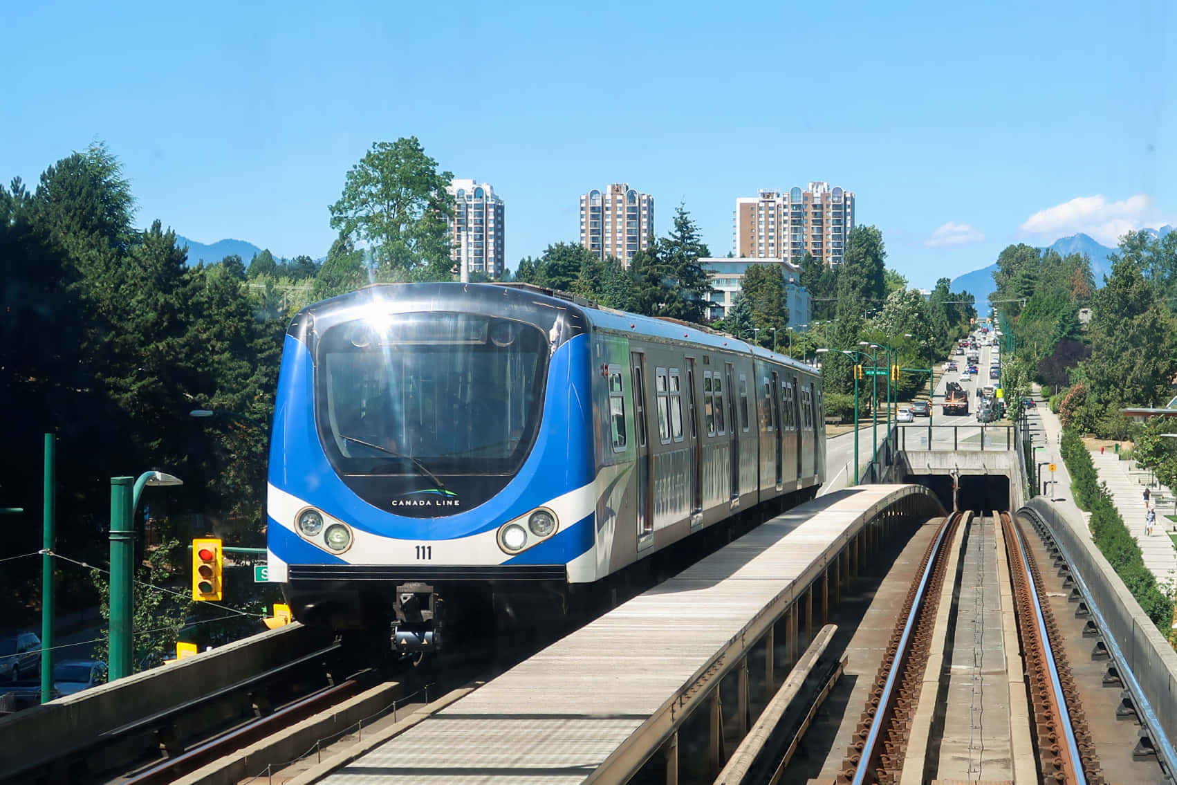 Canada Line Train Richmond B C Wallpaper