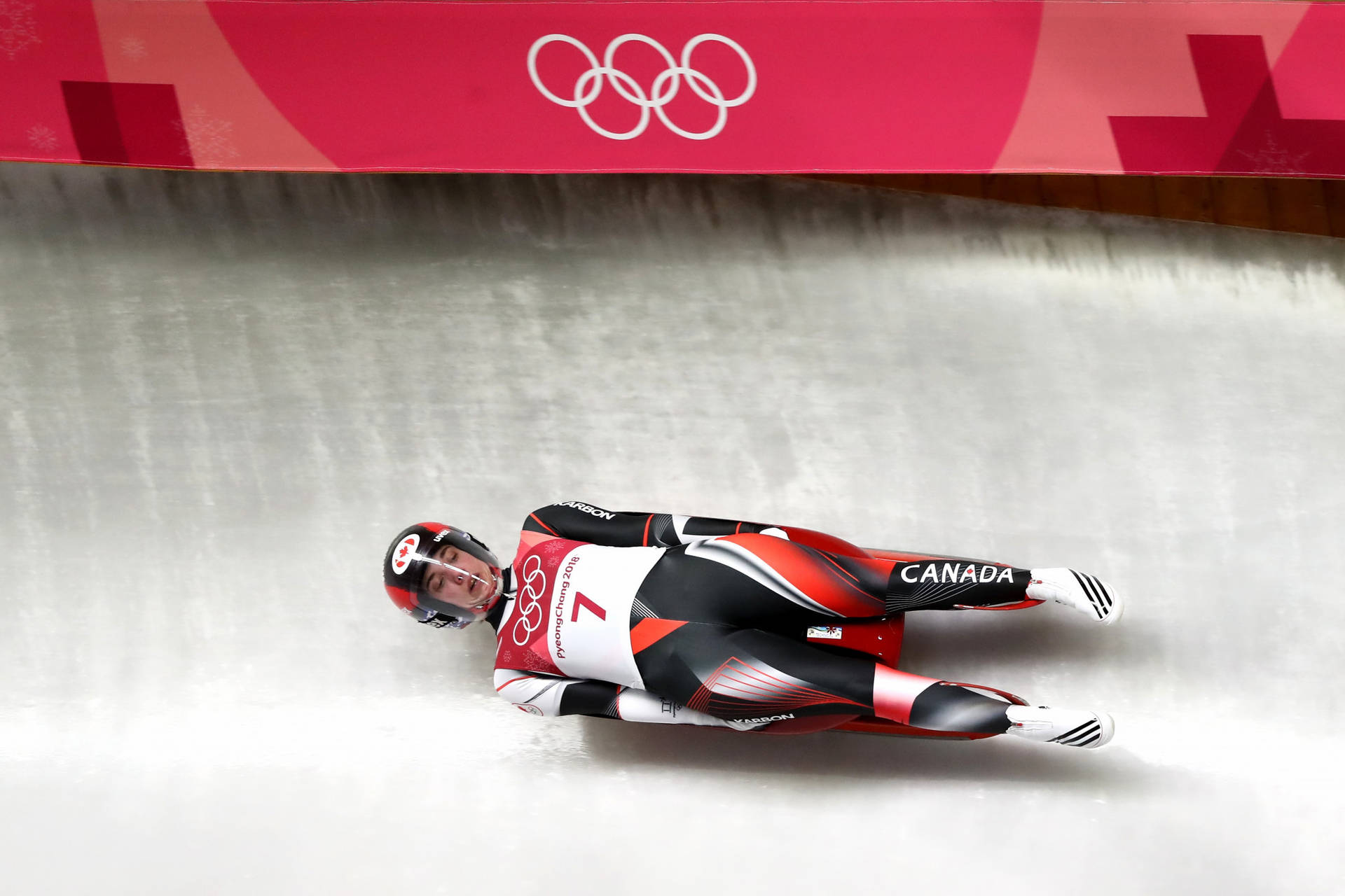 Canada Luge Team In Winter Olympics Wallpaper
