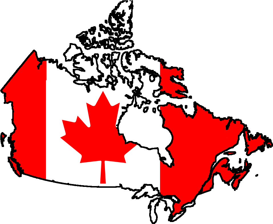 Canada Map Flag Graphic PNG