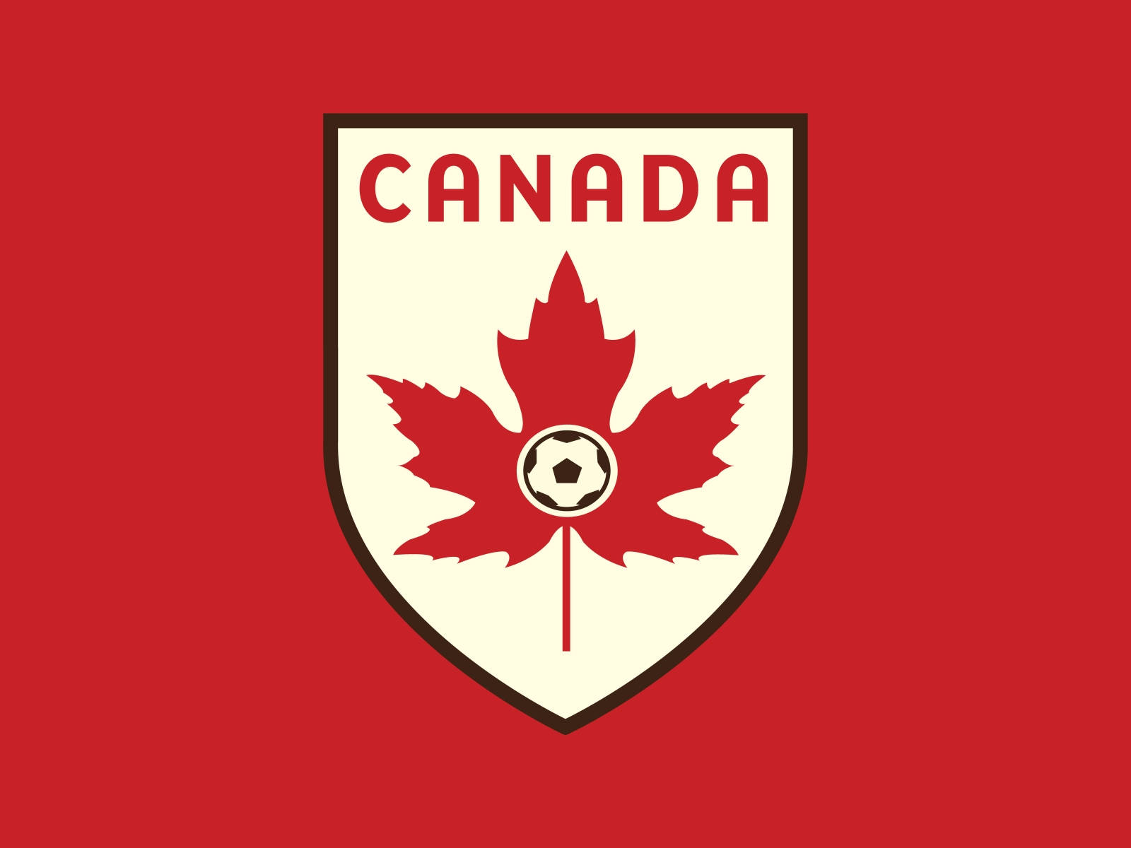 Emblema Della Squadra Nazionale Di Calcio Del Canada Sfondo