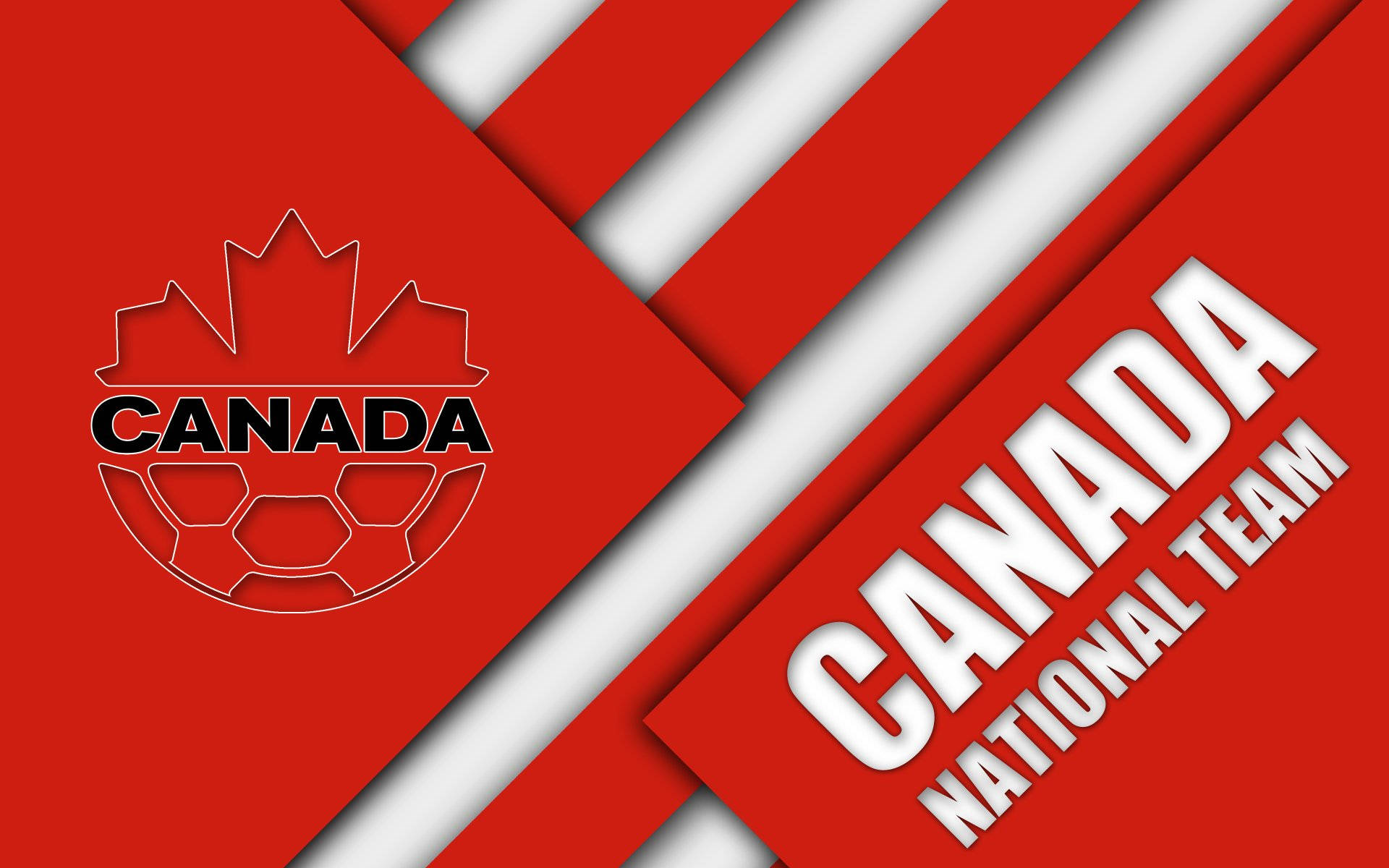 Canada National Football Team Striped Flag Wallpaper