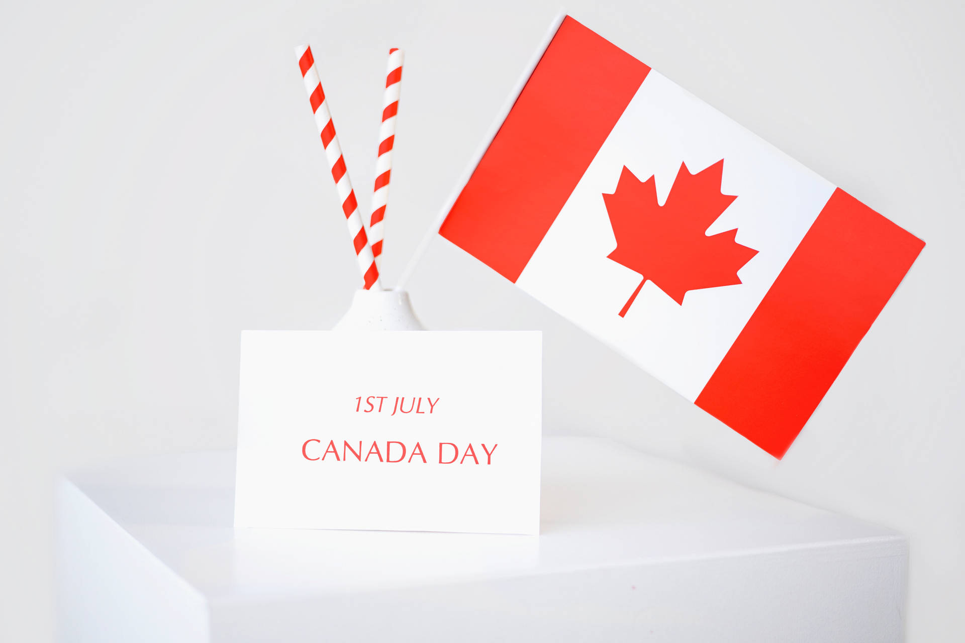 Celebriamoil Giorno Del Canada Con Il Cuore E L'orgoglio. Sfondo