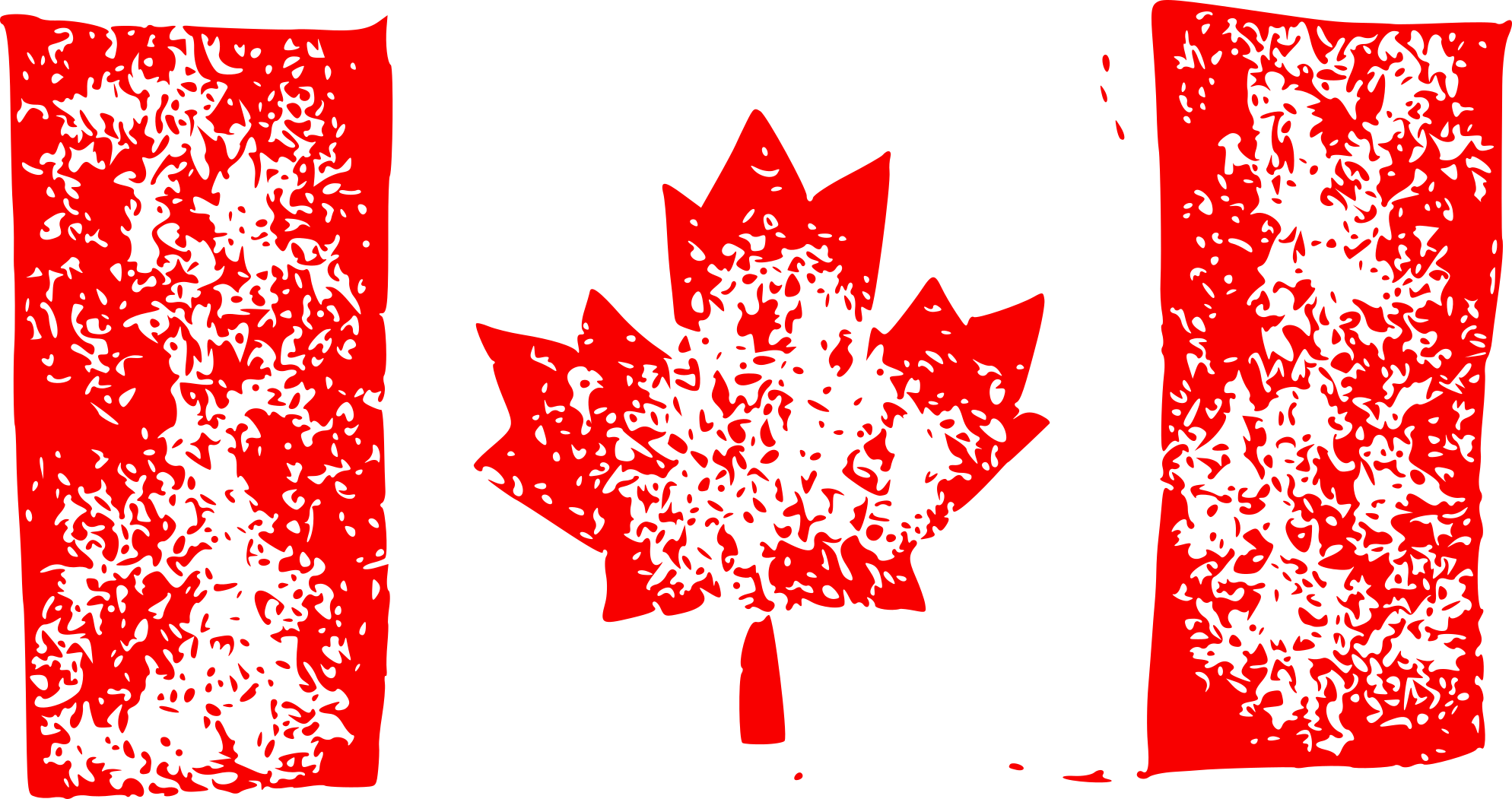 Canadian Flag Distressed Texture PNG