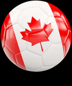 Canadian Flag Soccer Ball PNG