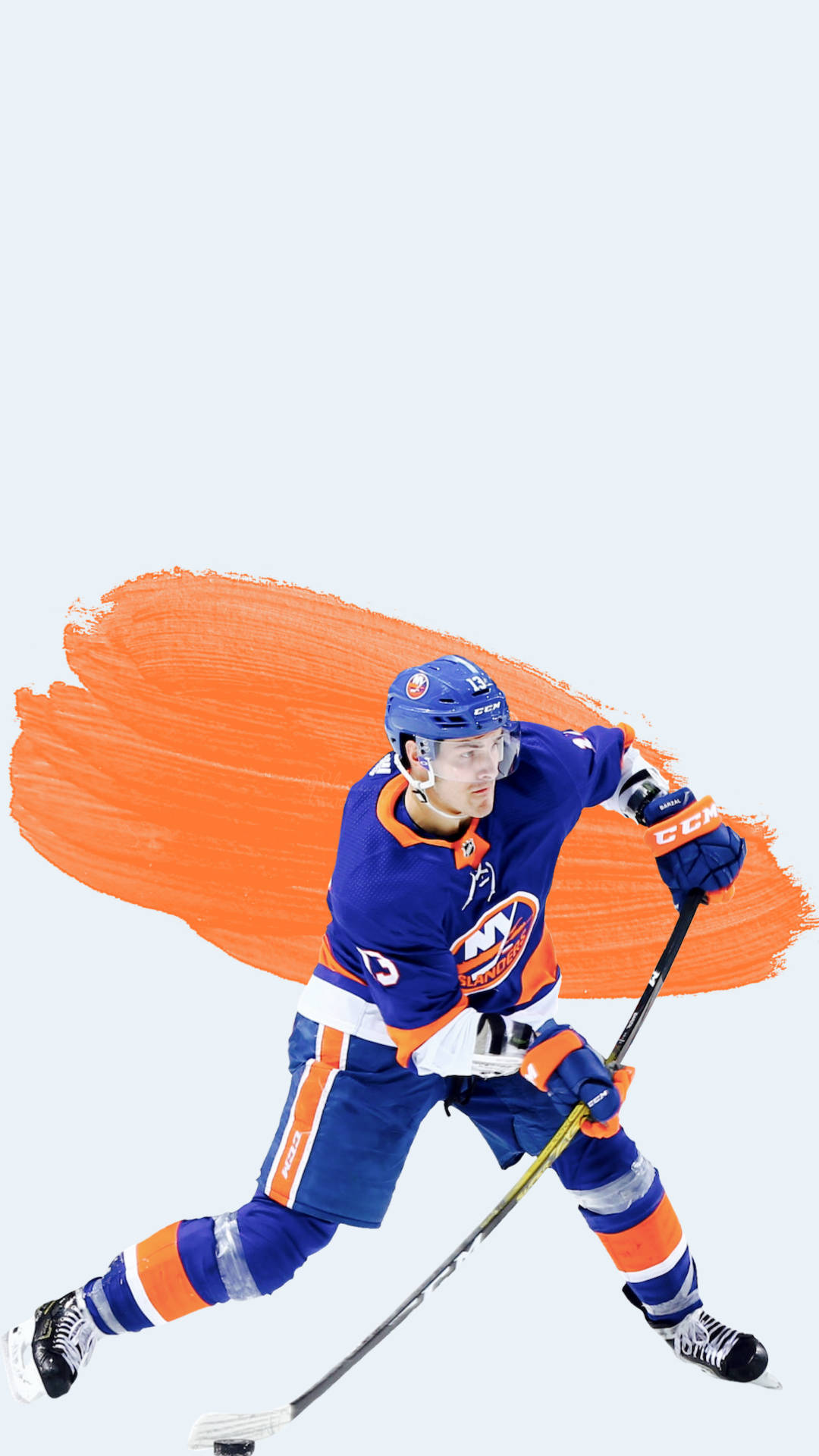 Kanadensiskaishockeyspelaren Mathew Barzal Kreativ Digital Konst. Wallpaper