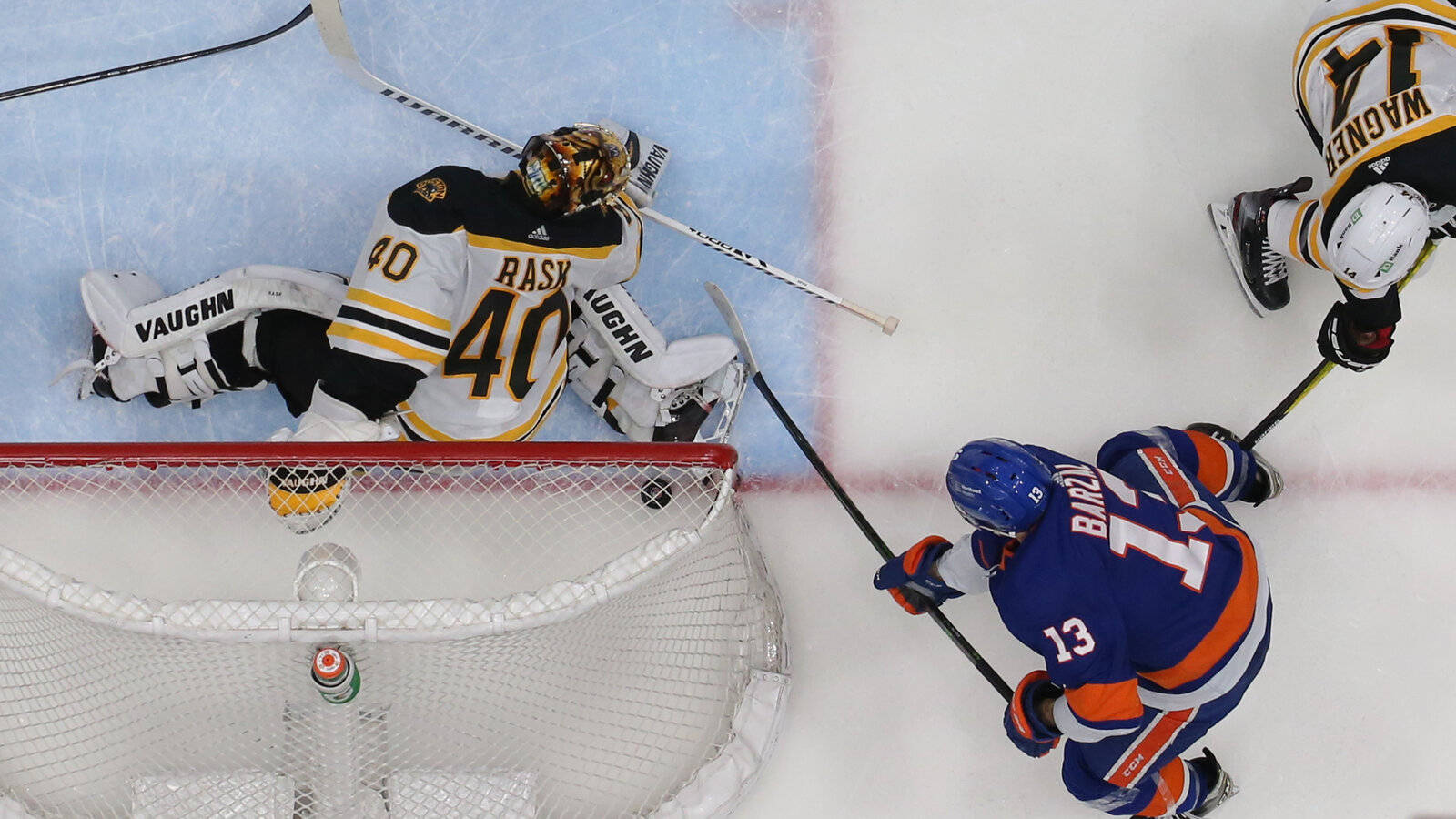 Canadian Ice Hockey Player Mathew Barzal Top View Angle Shot Wallpaper