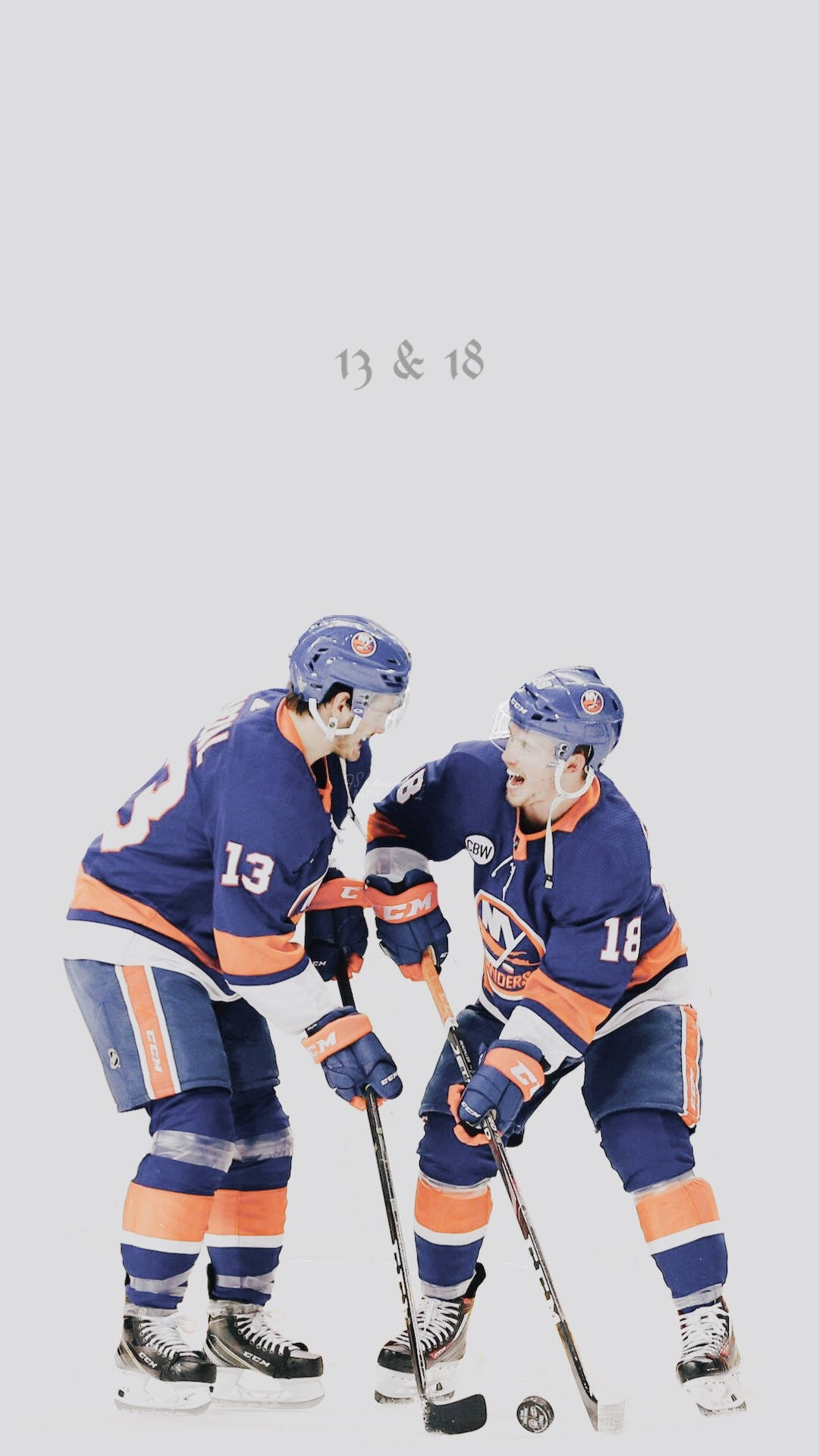 Canadiske ishockey spillere Mathew Barzal og Anthony Beauvillier Wallpaper