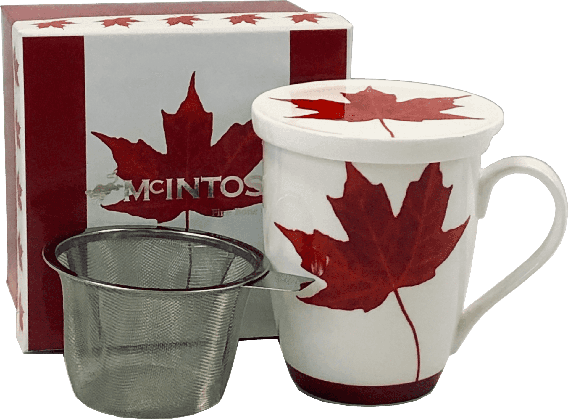Canadian Maple Leaf Tea Mug Set PNG