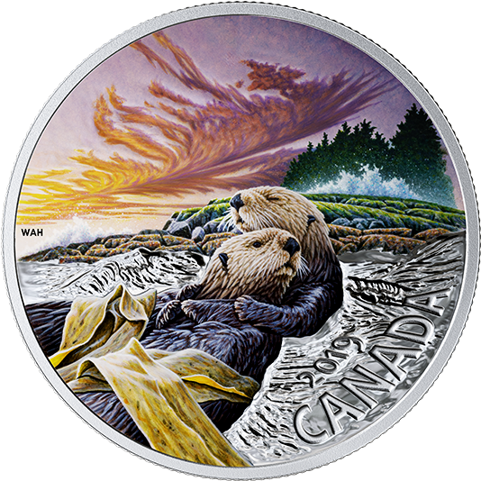 Canadian Otters Sunset Coin2019 PNG
