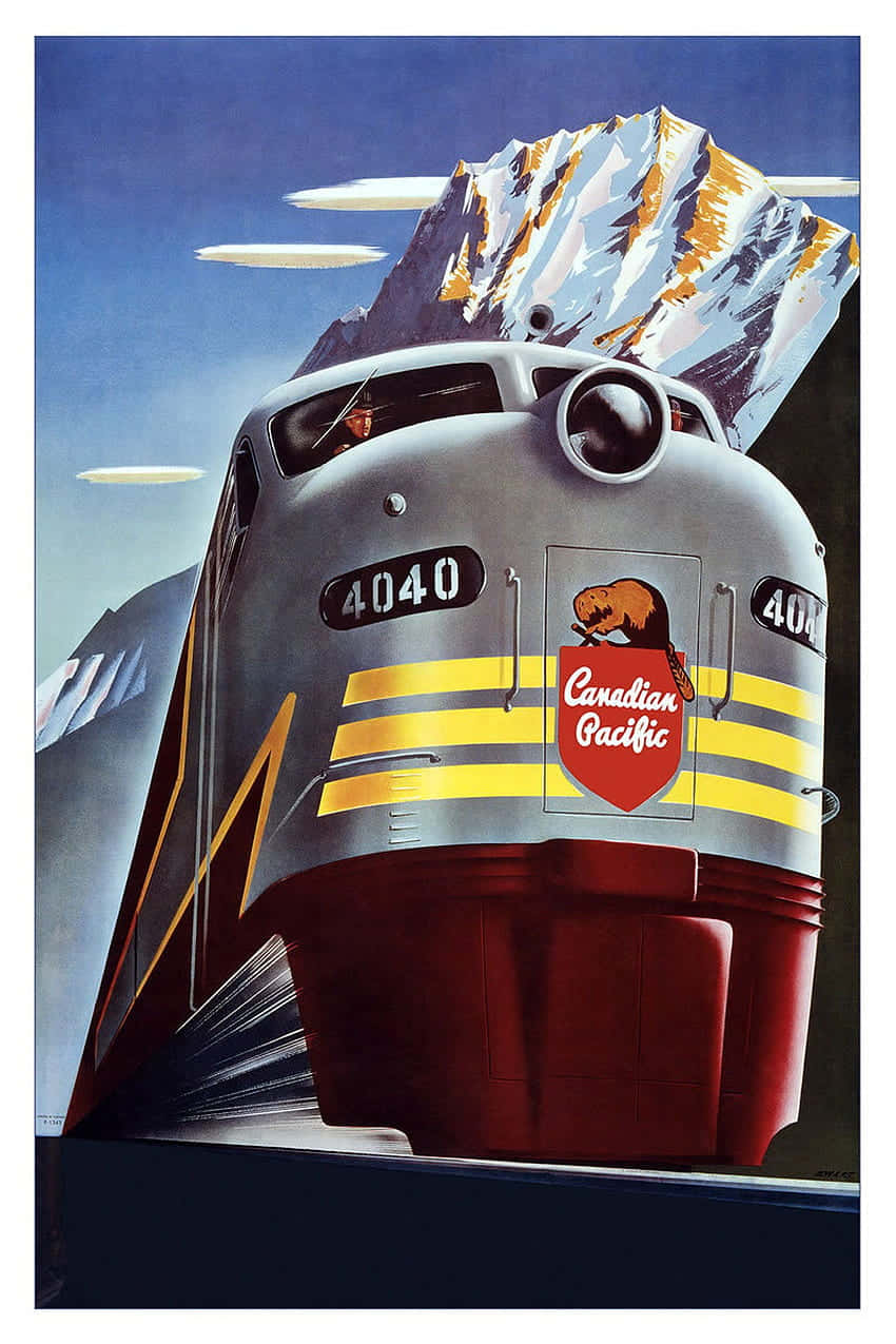 Canadian Pacific Vintage Reisposter Achtergrond