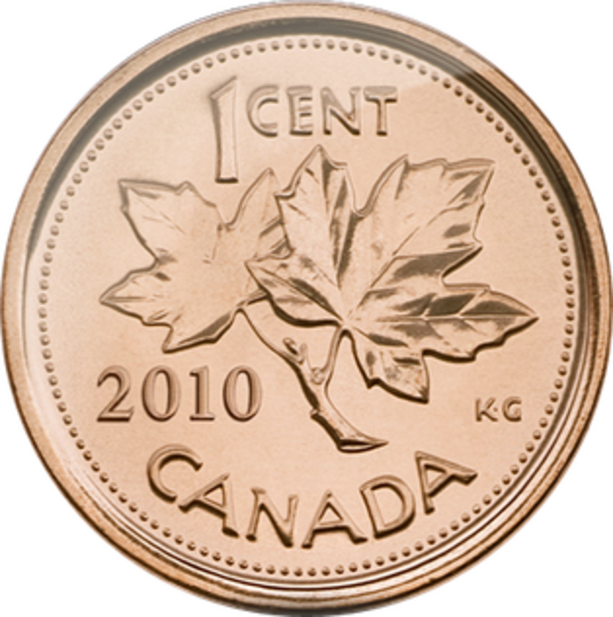 Canadian Penny2010 Maple Leaves PNG