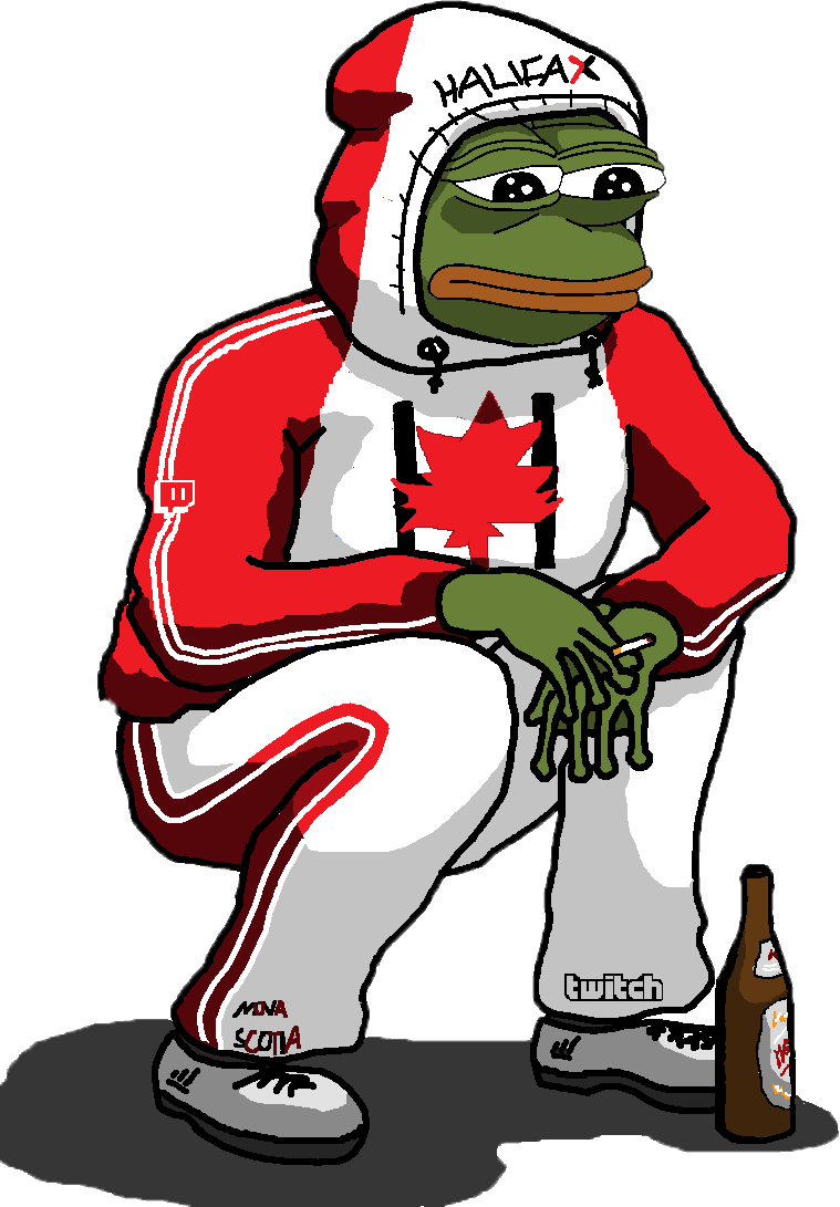 Canadian Pepe Meme Illustration PNG