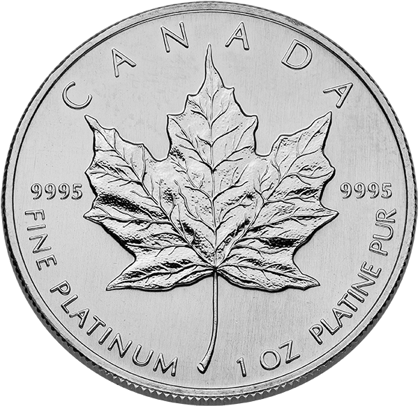 Canadian Platinum Maple Leaf Coin PNG