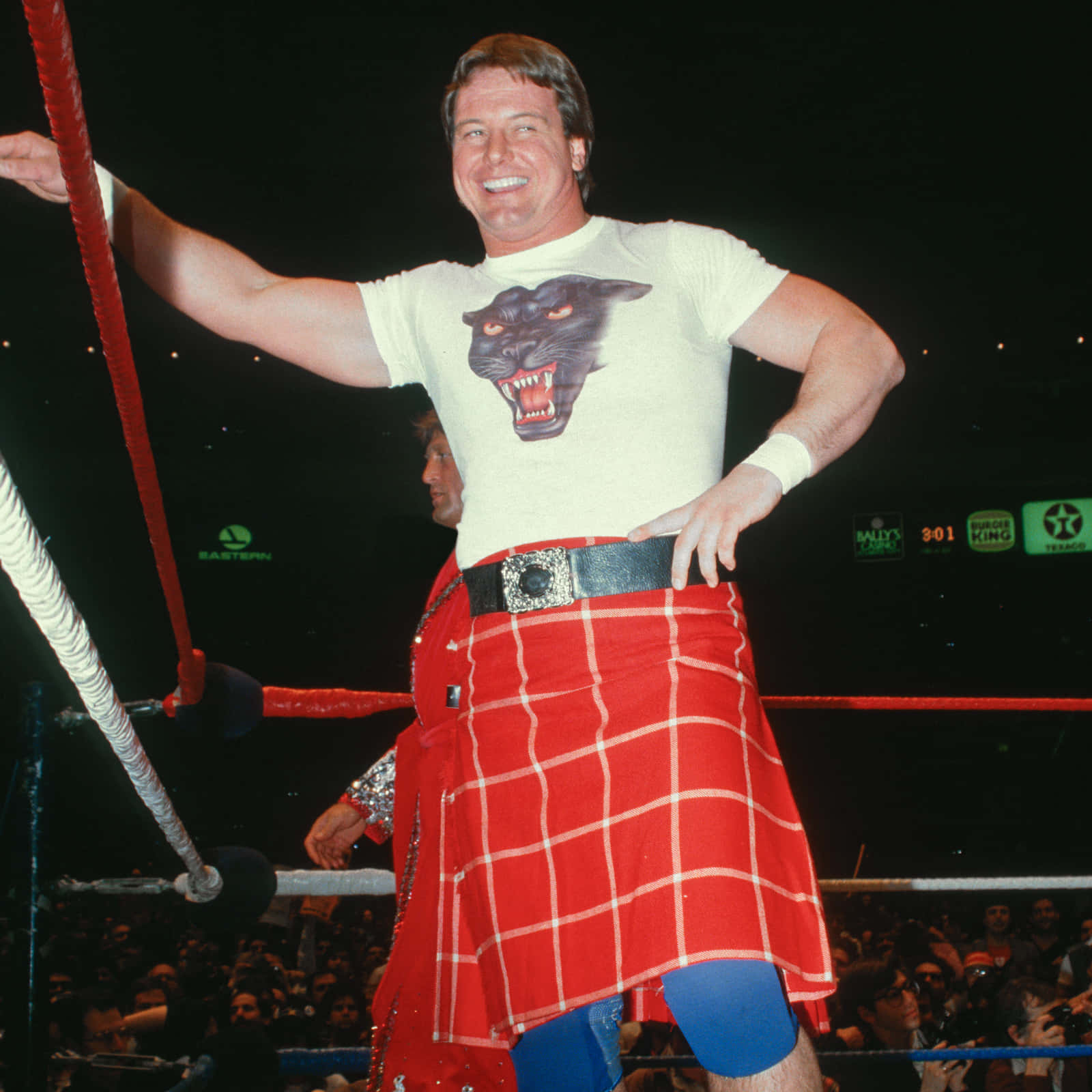 Canadian Professional Wrestler Roddy Piper In Ring Wallpaper