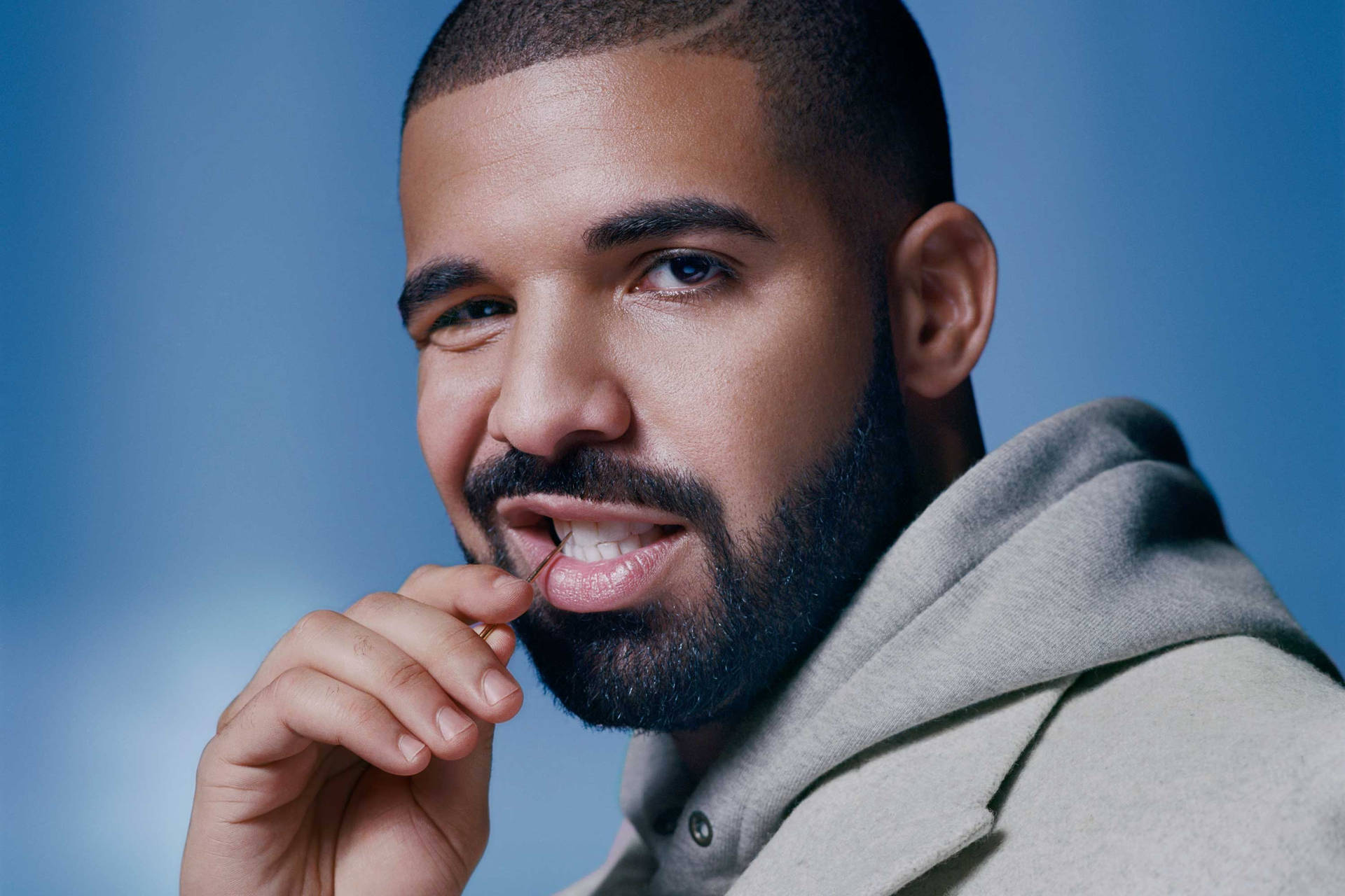 Canadian Rapper Drake Close-up Background