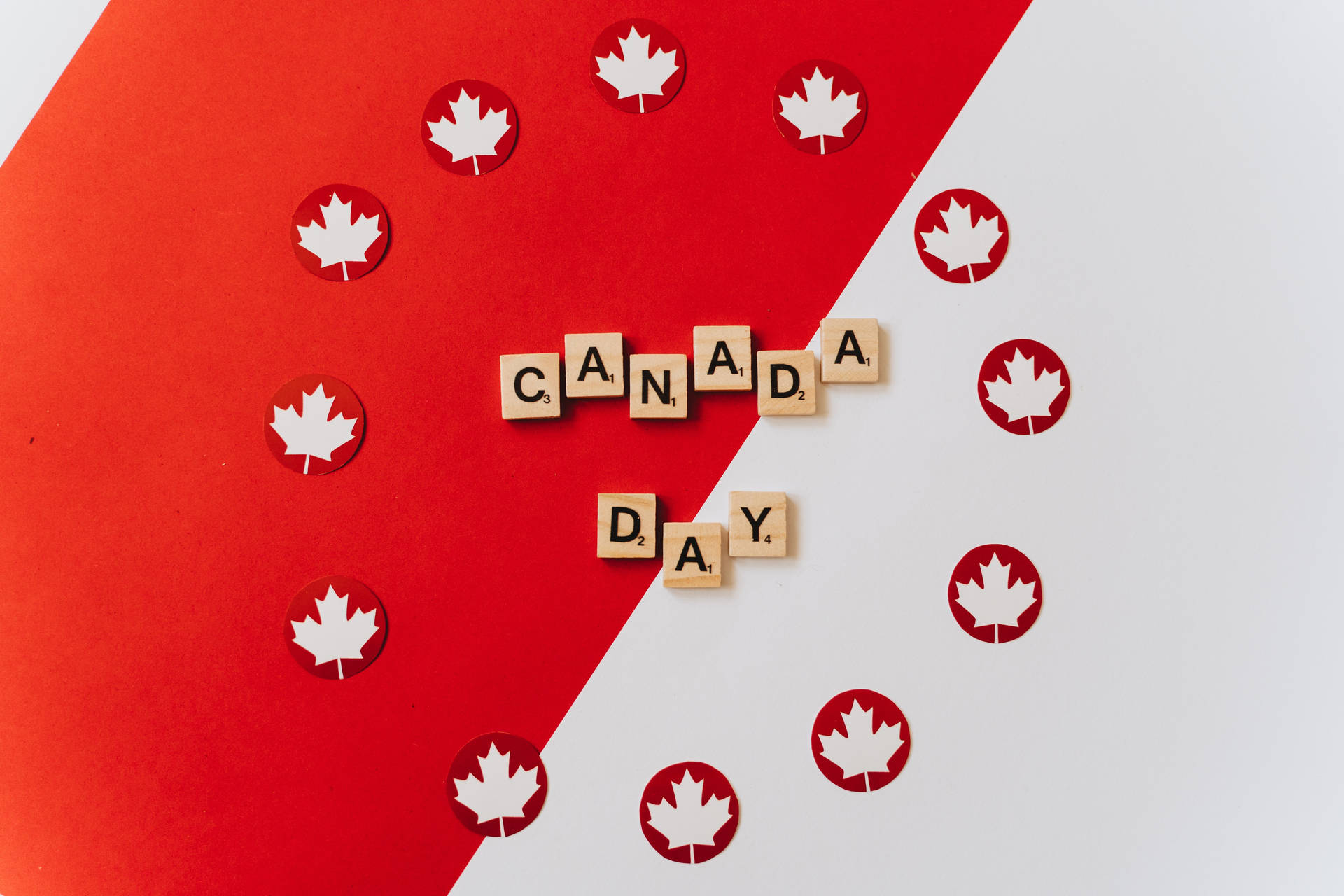 Kanadischthematisierter Kanada-tag Wallpaper