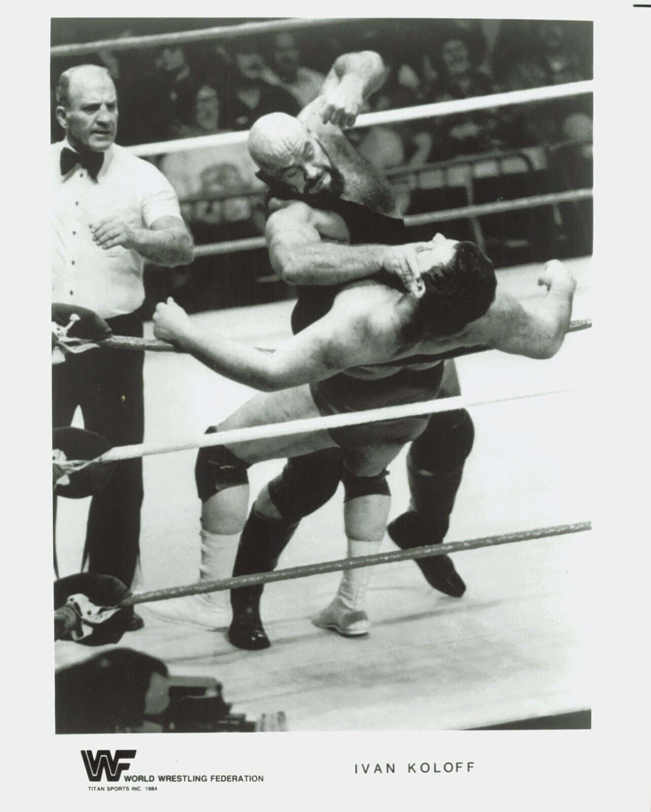 Intense moment in the ring with Canadian Wrestler Ivan Koloff Wallpaper