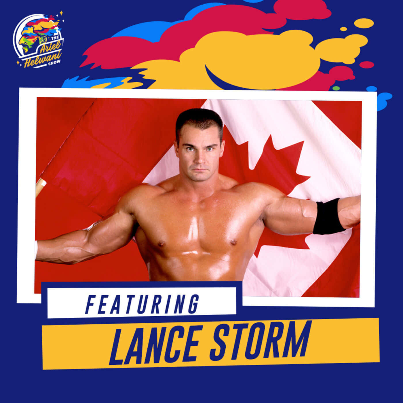 Posterdigitale Colorato Del Wrestler Canadese Lance Storm Sfondo