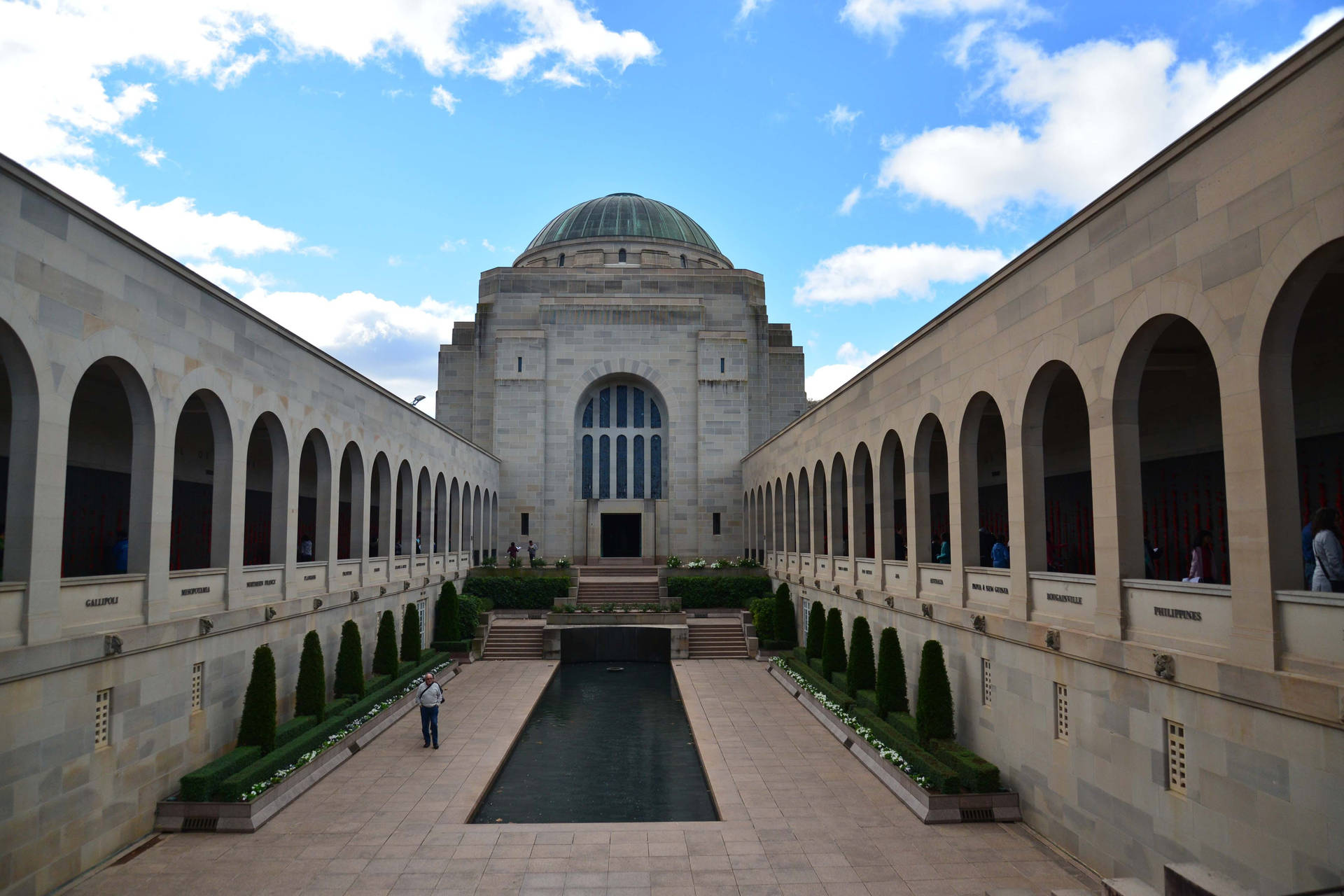 Canberraaustrália Memorial De Guerra Papel de Parede