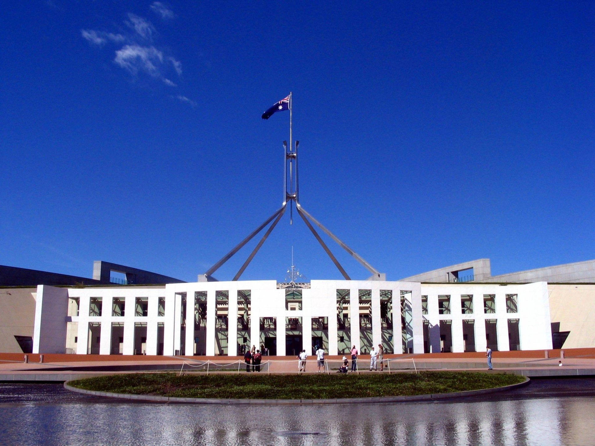 Canberra Parliament house flag pole wallpaper